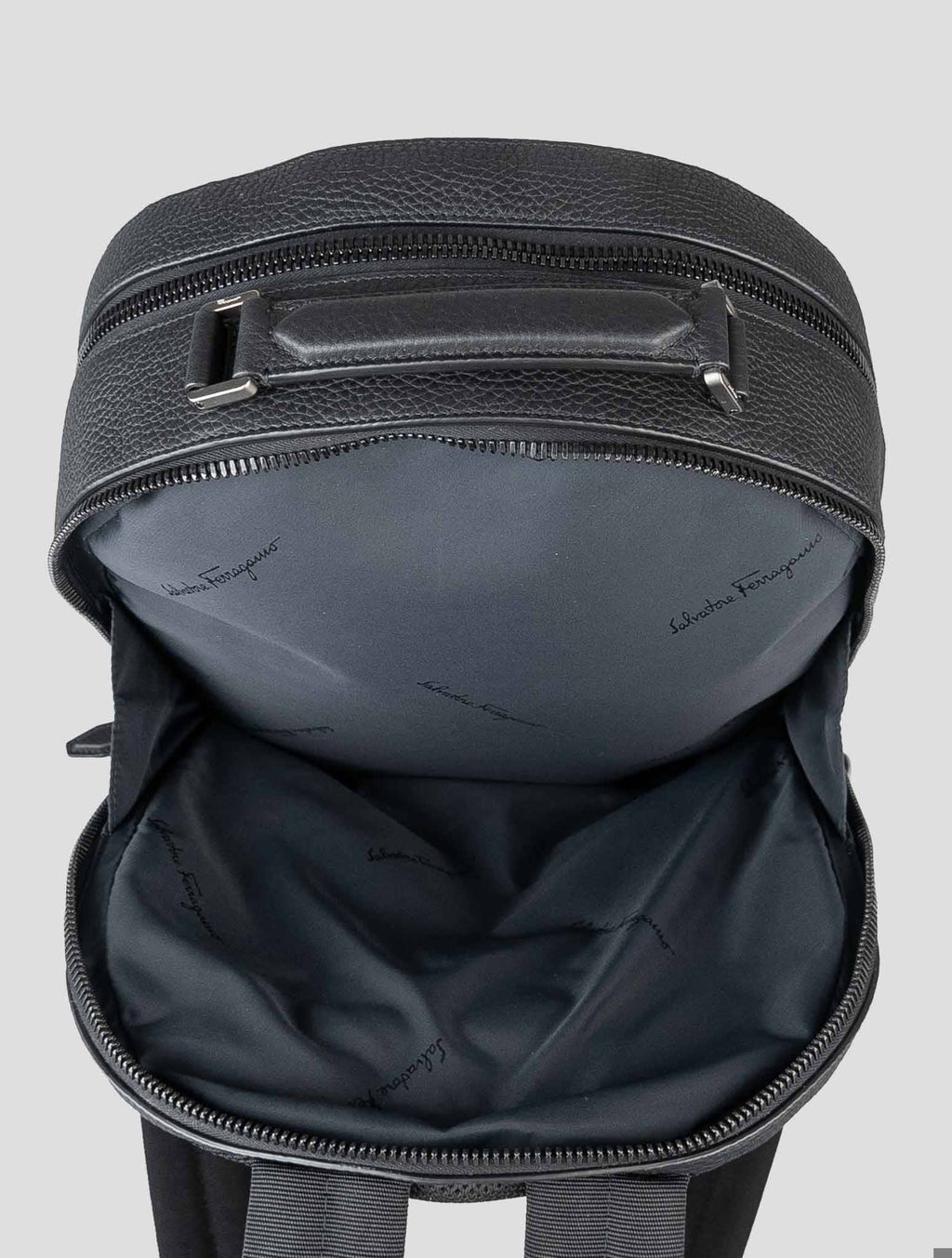 Ferragamo Black Leather Backpack Bag 6