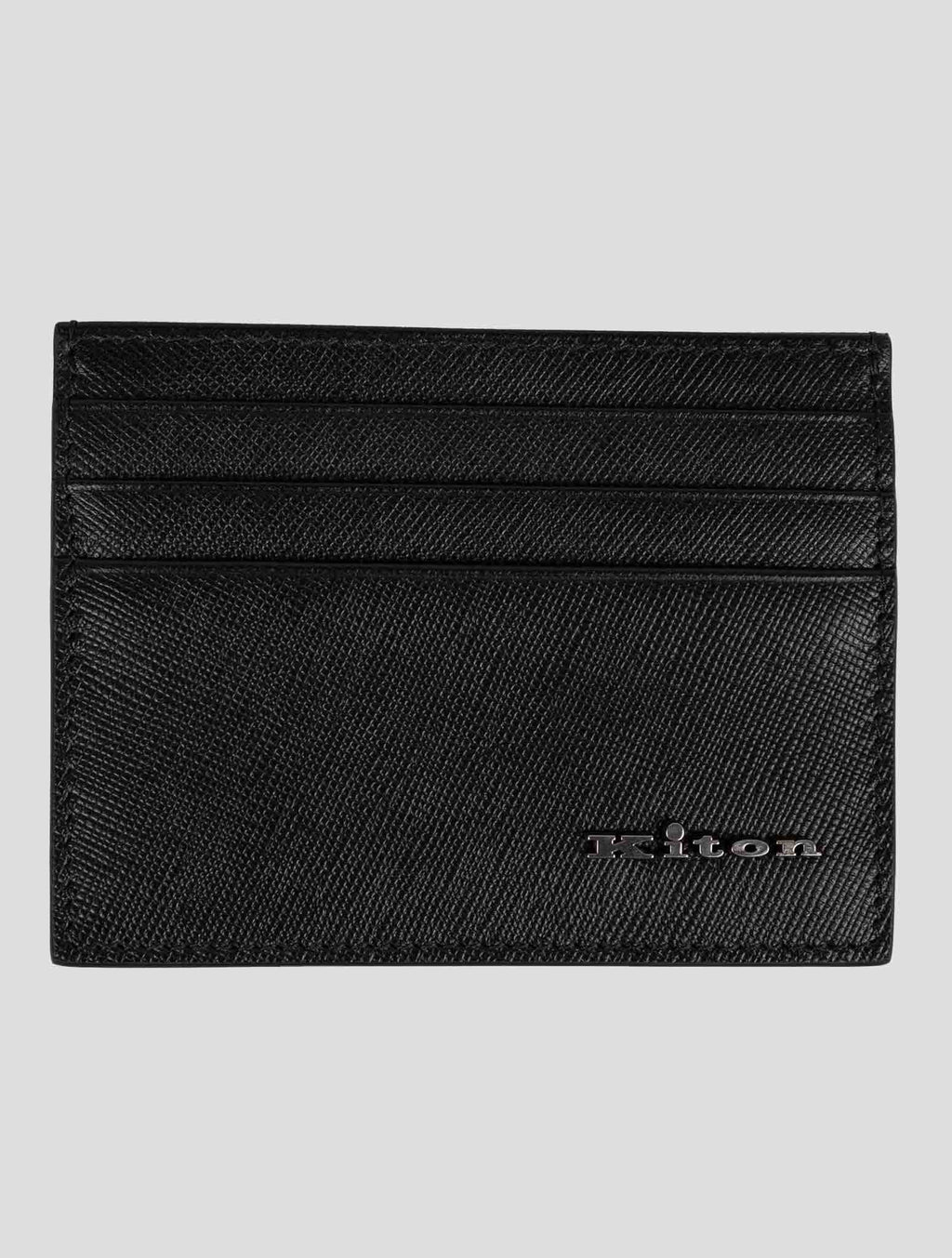 Kiton Black Leather Document Holder 1