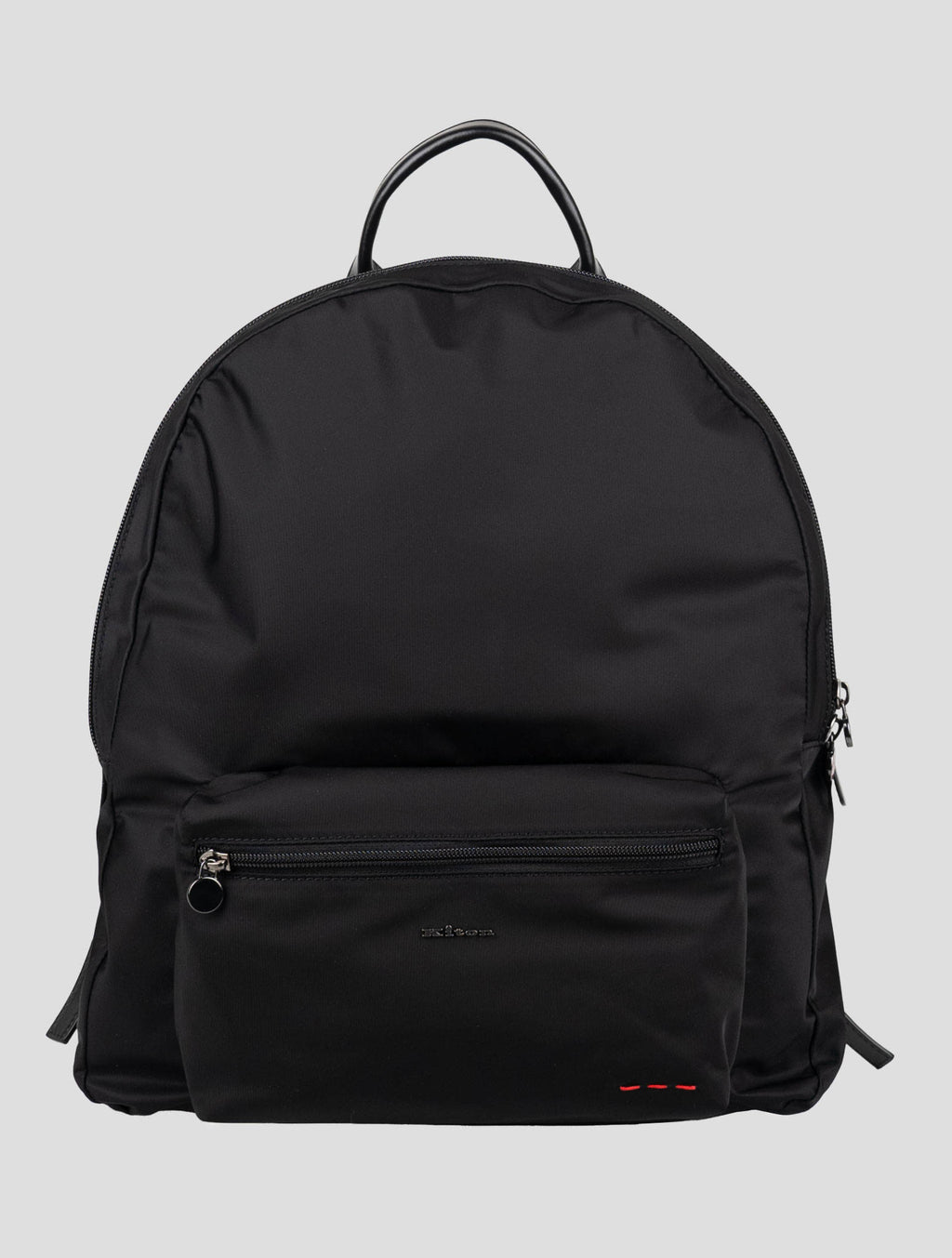 Kiton Black Pa Pc Leather Backpack 1