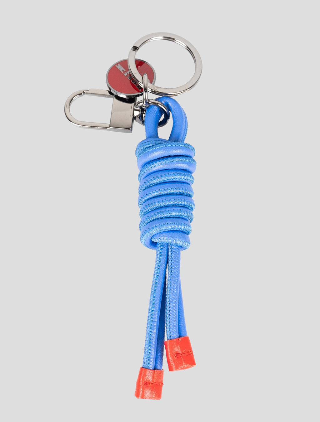 Kiton Light Blue Leather Keychain 1