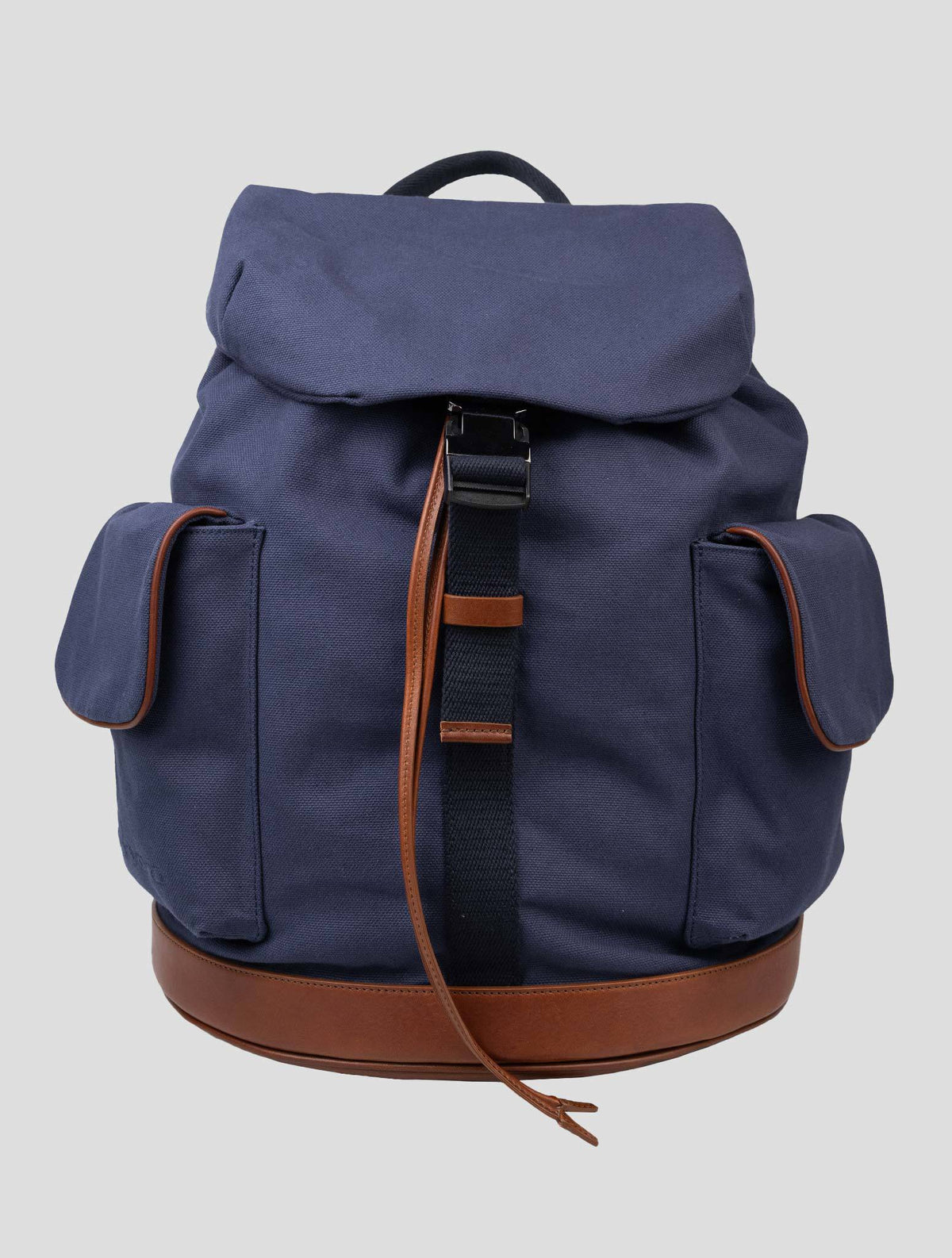 Kiton Blue Cotton Backpack 1