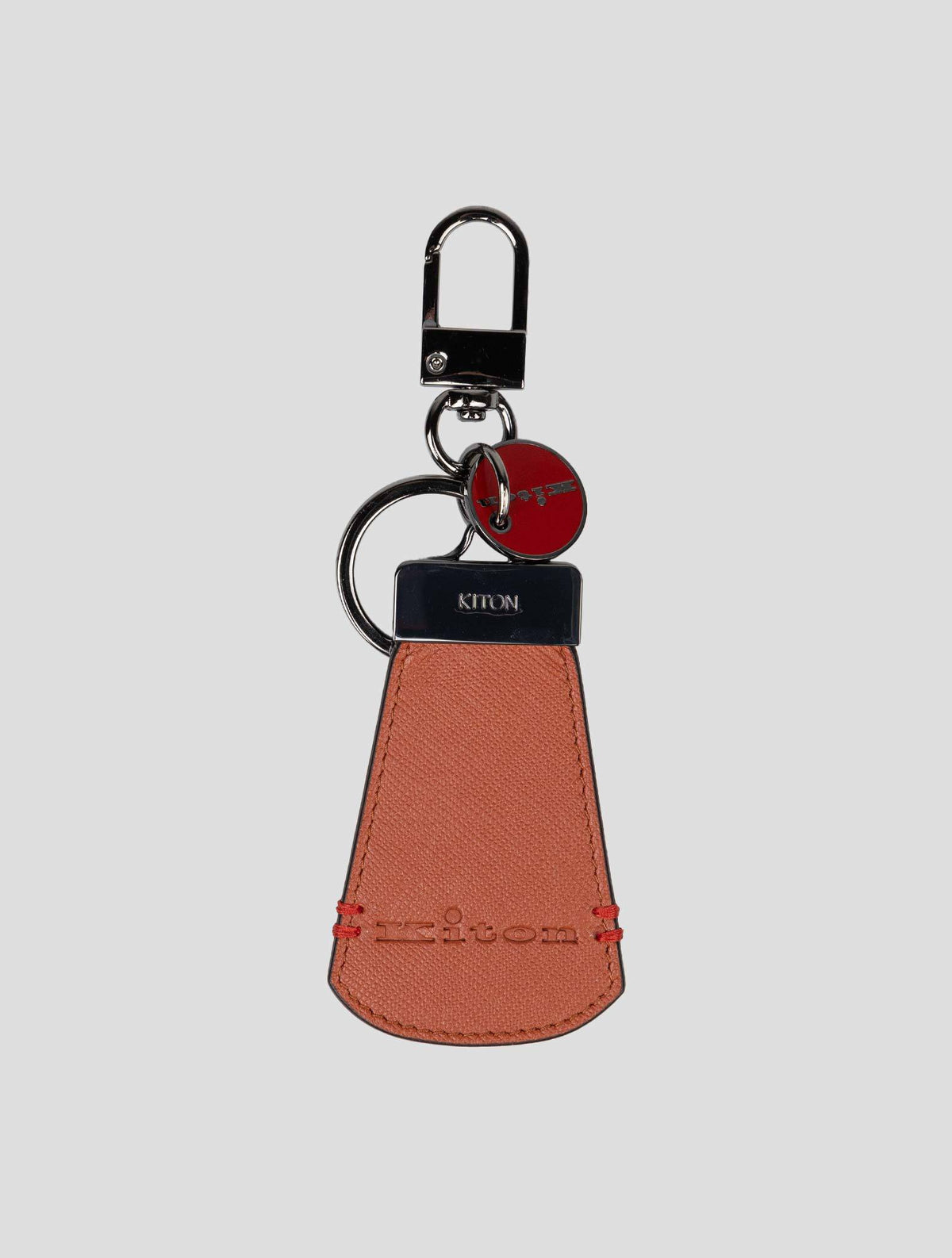 Kiton Ligt Brown Leather Keychain 1