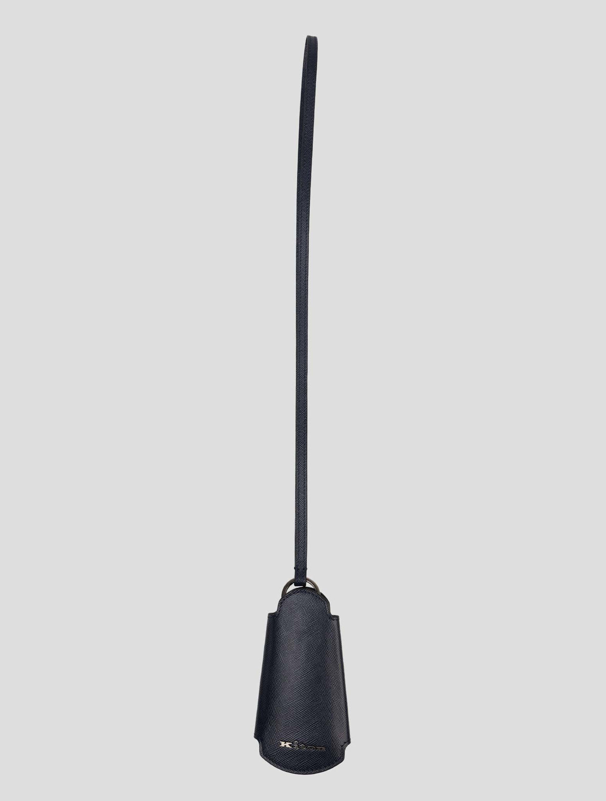 Kiton Dark Blue Leather Keychain 1