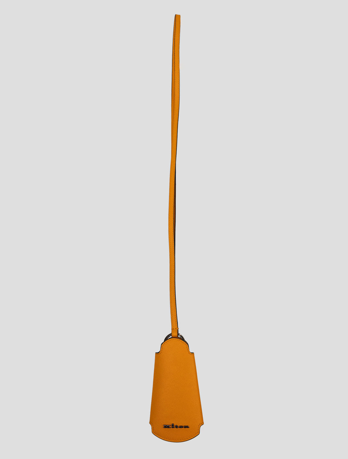 Kiton Orange Leather Keychain 1