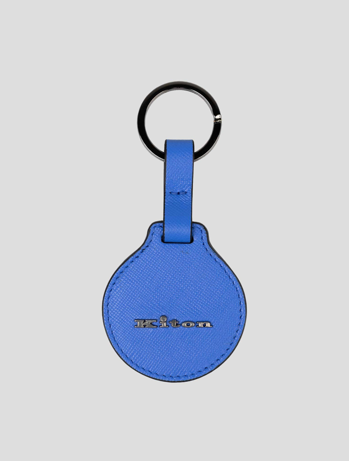 Kiton Light Blue Leather Keychain 1