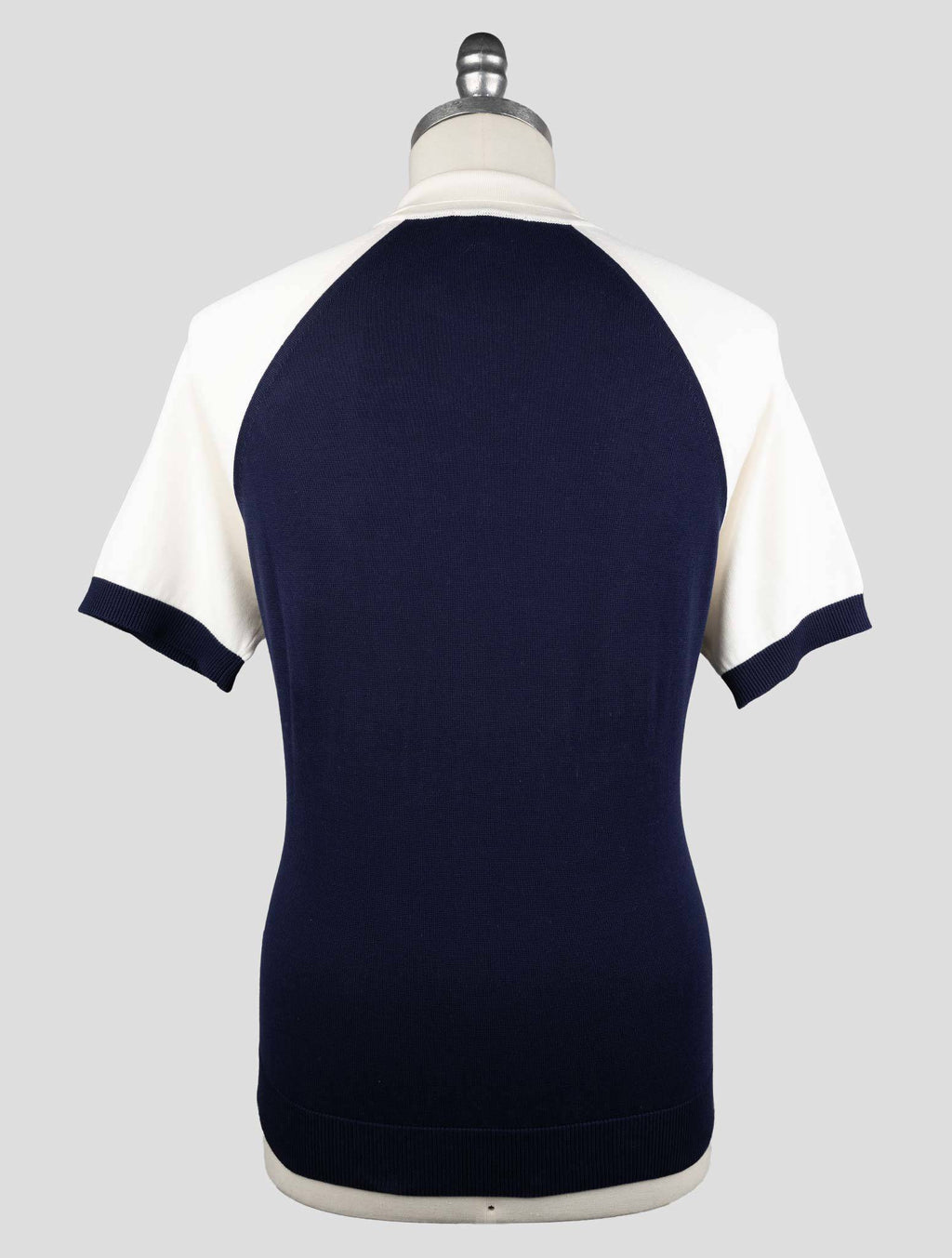 KNT Kiton Blue White Cotton Polo 4