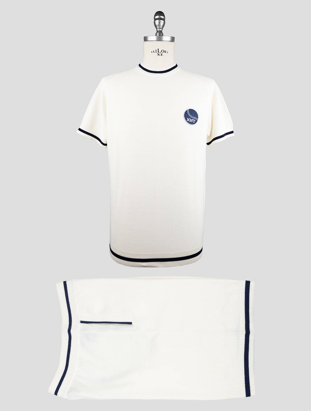 KNT Kiton White Cotton Tracksuit 5