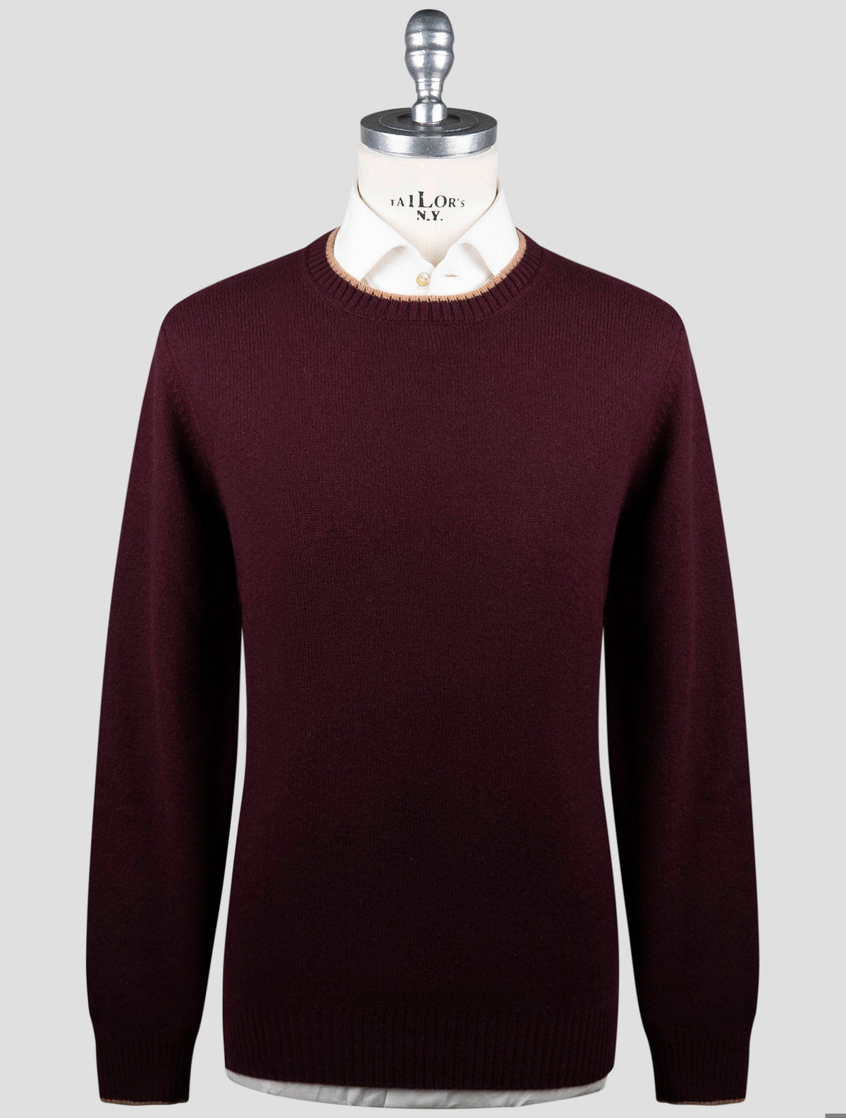 Gran Sasso Gran Sasso Burgundy Virgin Wool Sweater Crewneck Burgundy 000