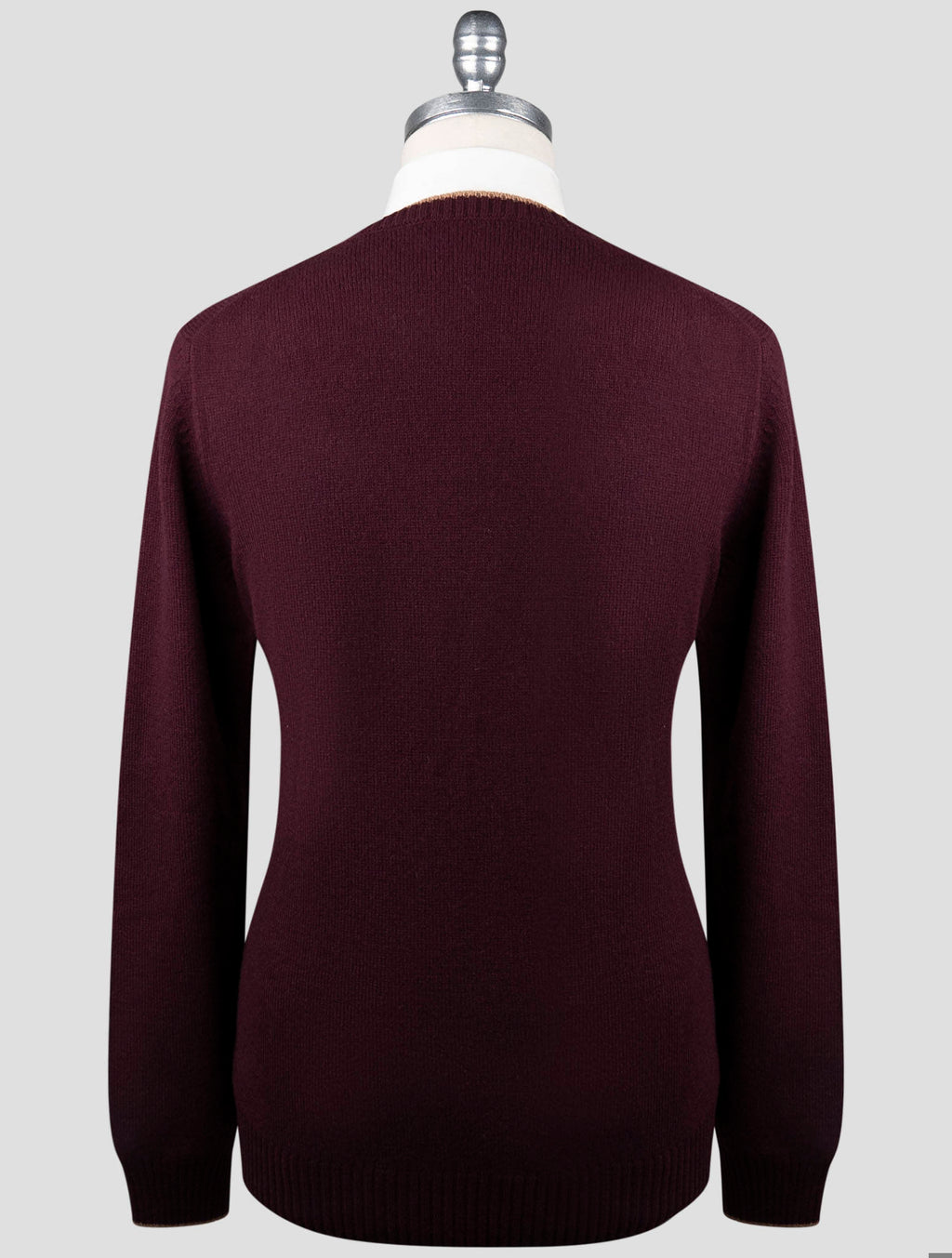 Gran Sasso Burgundy Virgin Wool Sweater Crewneck