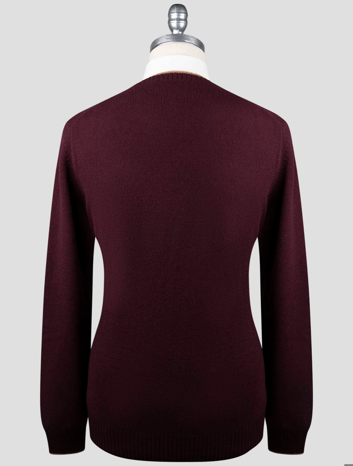 Gran Sasso Burgundy Virgin Wool Sweater Crewneck