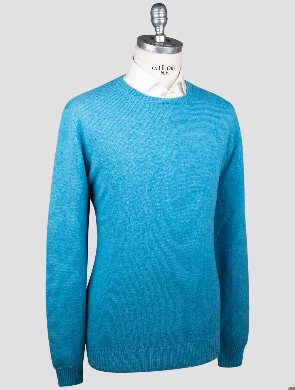 Gran Sasso Gran Sasso Ligth Blue Virgin Wool Sweater Crewneck Light Blue 001