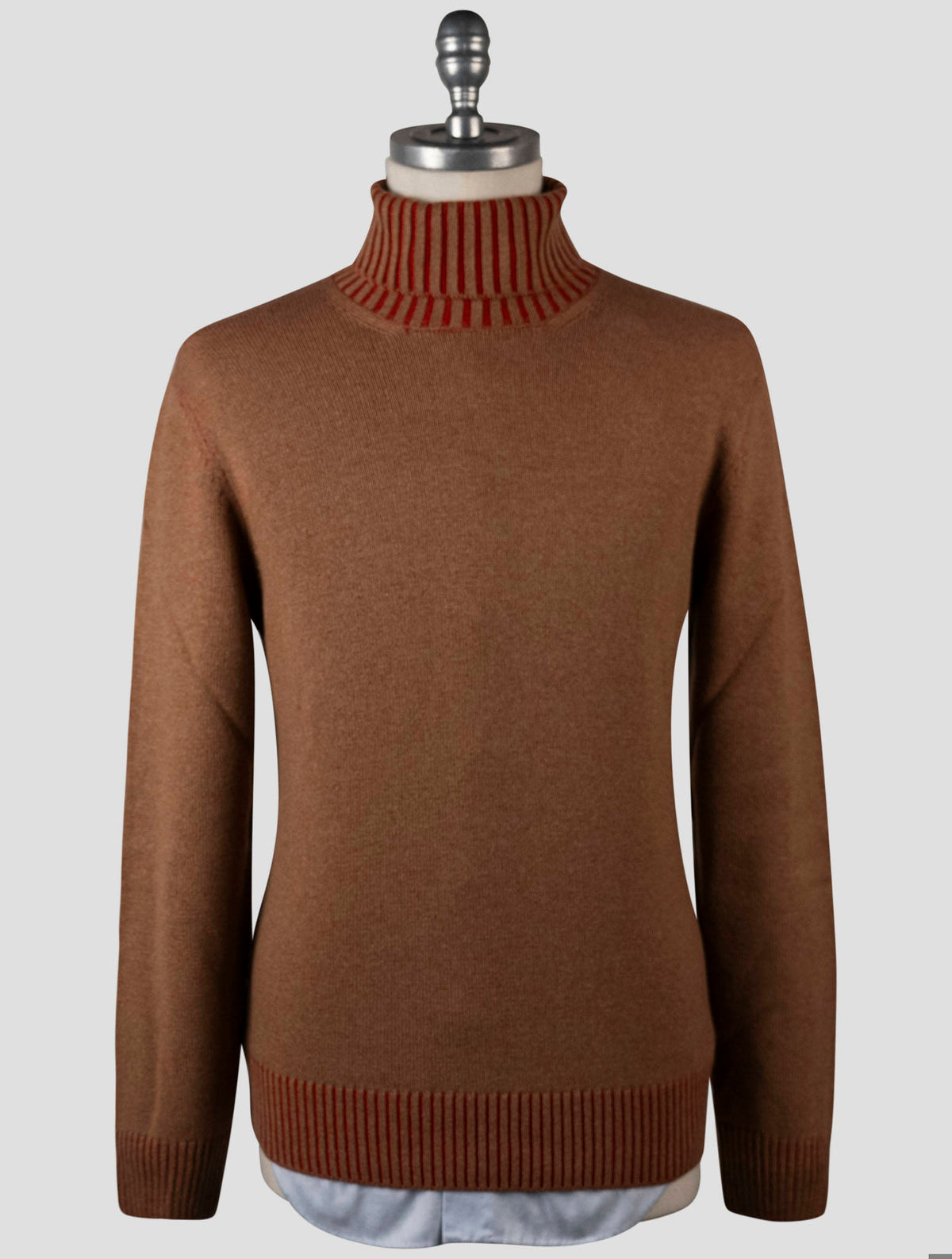 Gran Sasso Gran Sasso Brown Virgin Wool Viscose Cashmere Sweater Turtleneck Brown 000