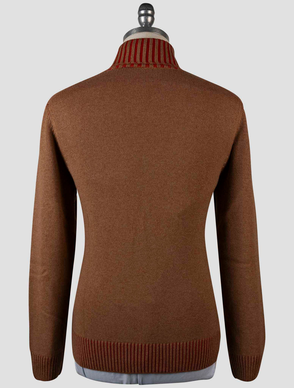 Gran Sasso Brown Virgin Wool Viscose Cashmere Sweater Turtleneck