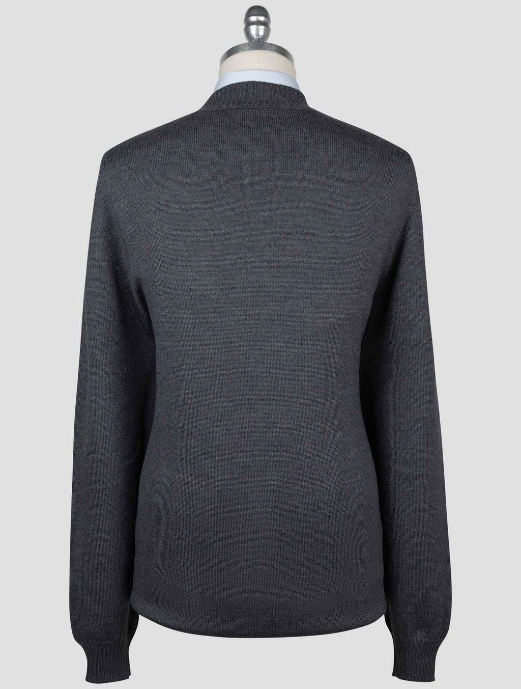 Gran Sasso Dark Gray Virgin Wool Sweater Crewneck