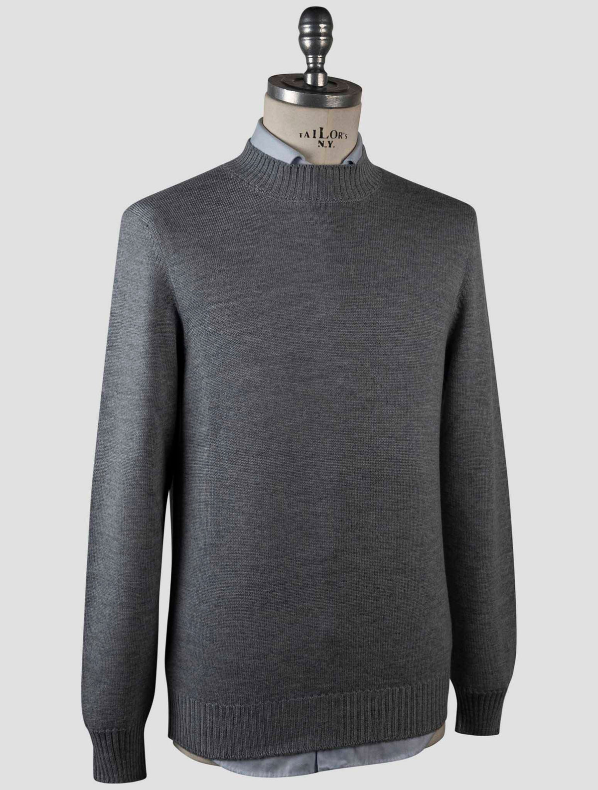 Gran Sasso Gran Sasso Gray Virgin Wool Sweater Half Neck Gray 001