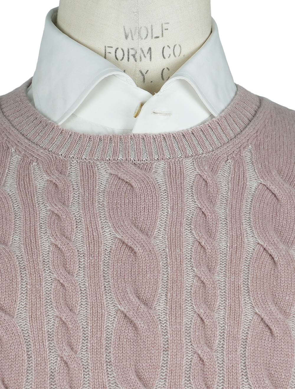 Gran Sasso Pink Cashmere Sweater Crewneck