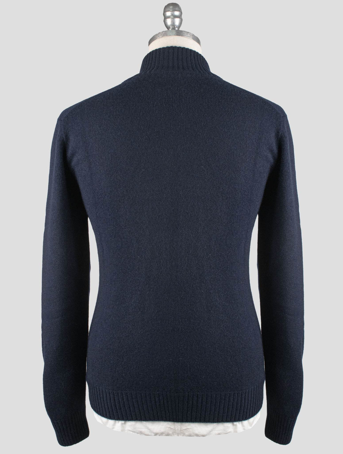 Gran Sasso Blue Cashmere Sweater Full Zip