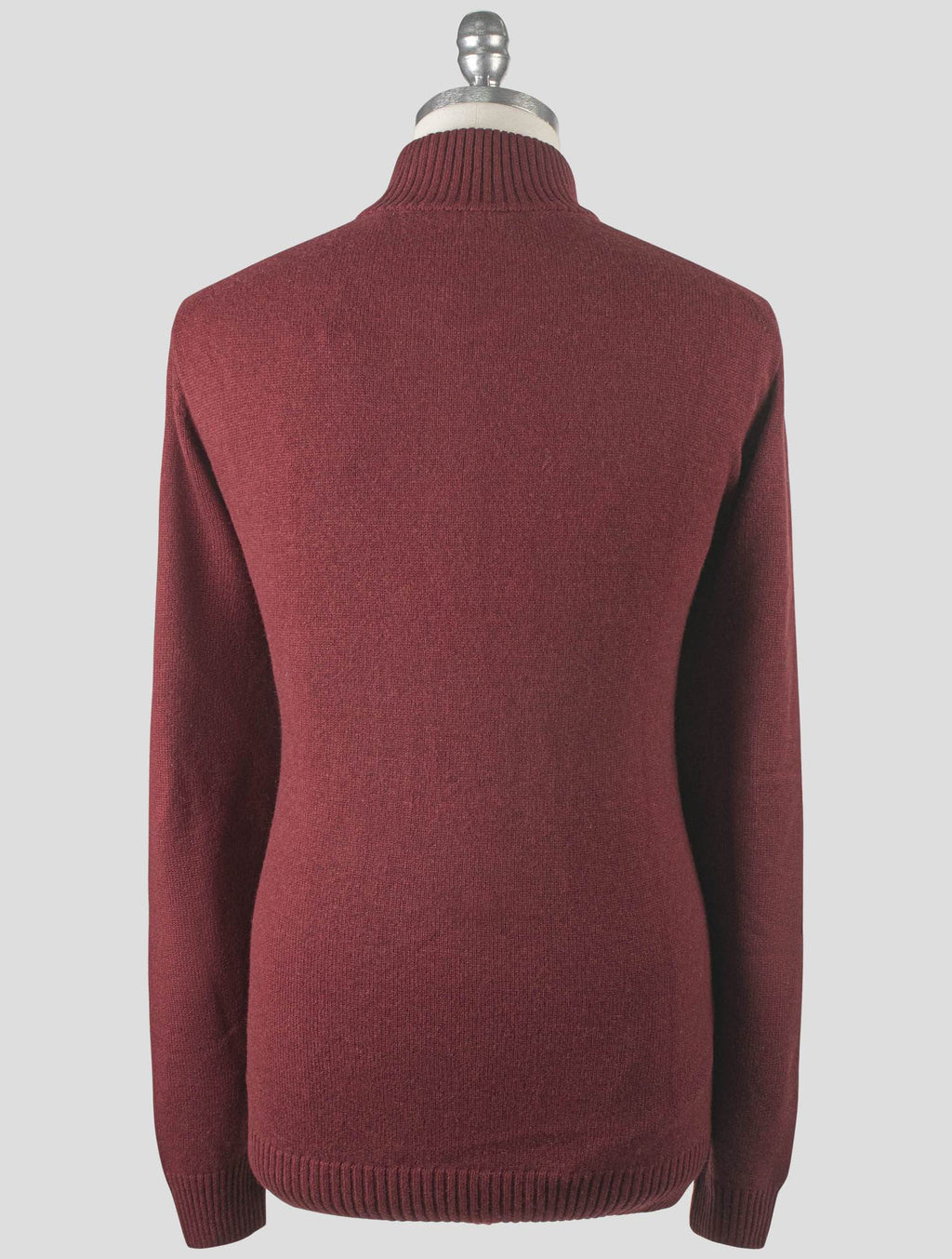 Gran Sasso Red Cashmere Sweater Half Zip