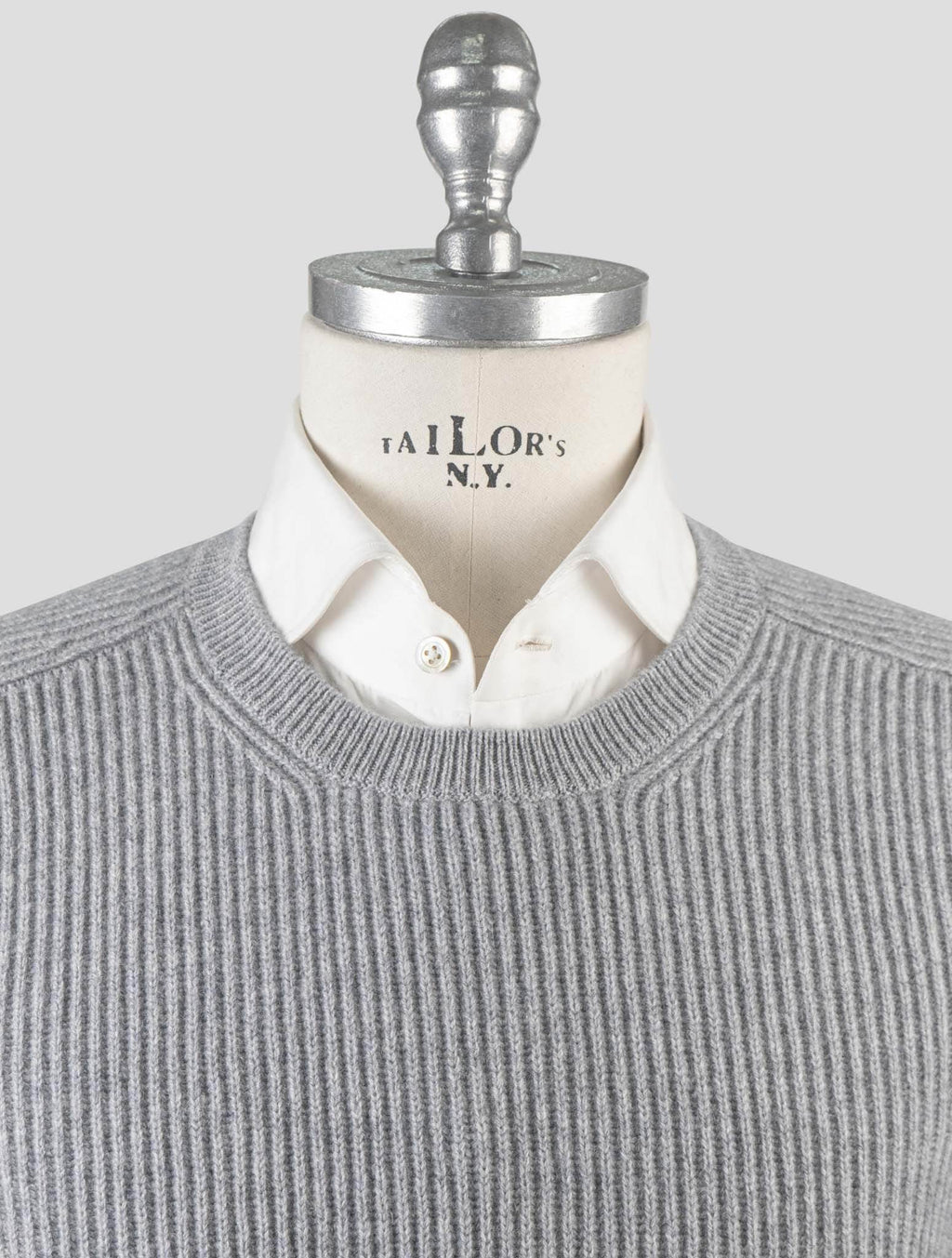 Gran Sasso Gray Cashmere Sweater Crewneck