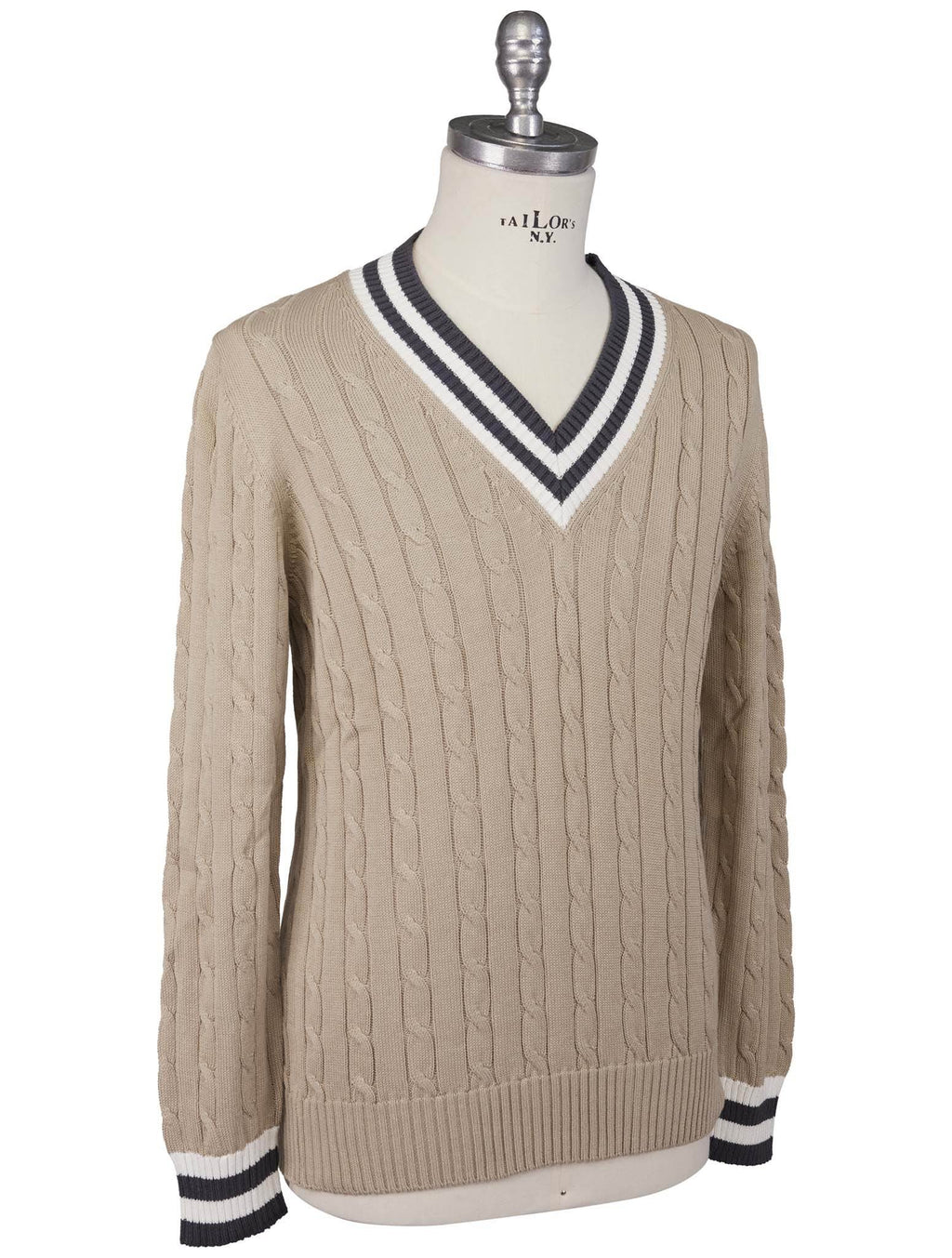Gran Sasso Gran Sasso Beige Cotton Sweater Cardigan Beige 001
