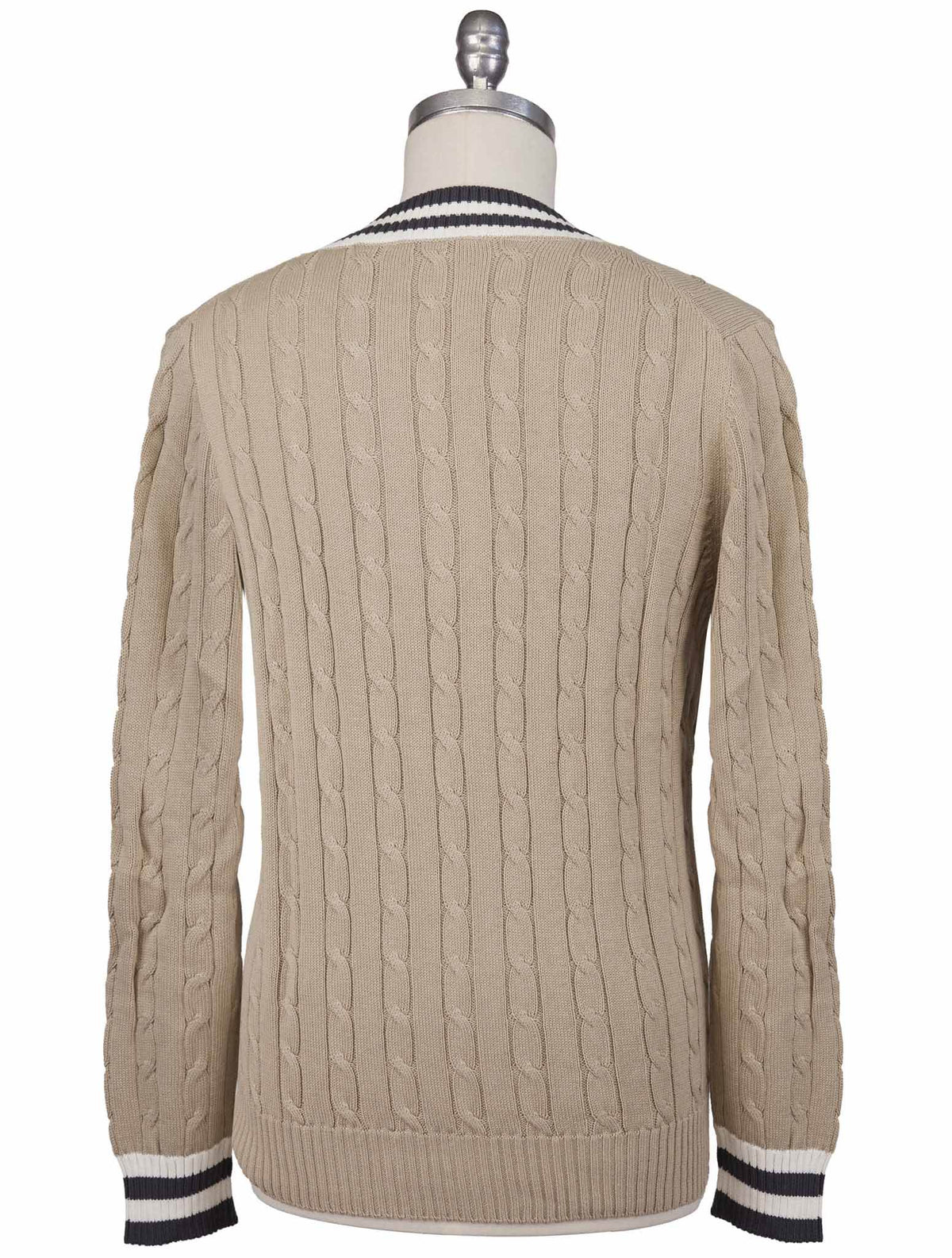 Gran Sasso Beige Cotton Sweater Cardigan