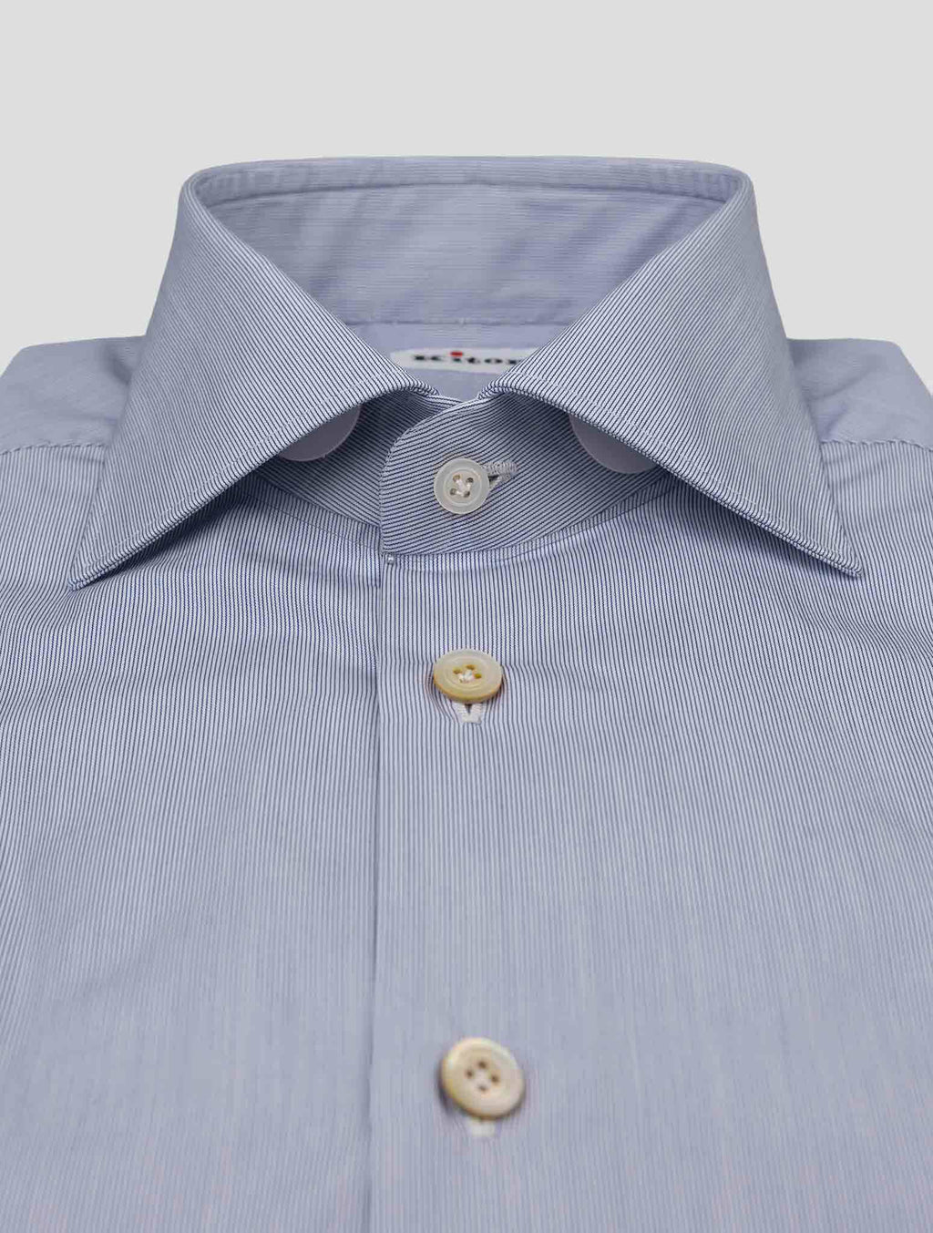 Kiton Light Blue White Cotton Shirt 2