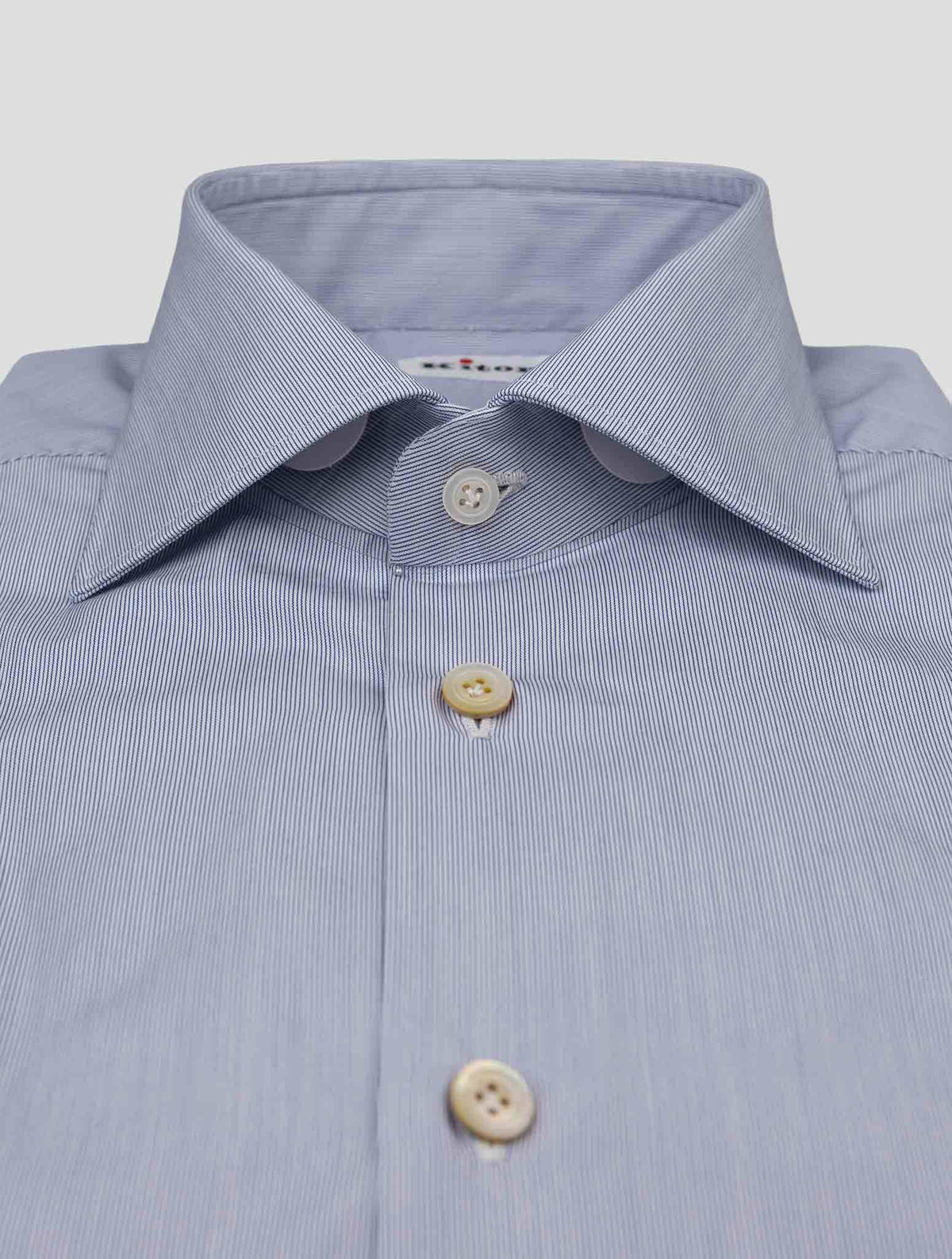 Kiton Light Blue White Cotton Shirt 2