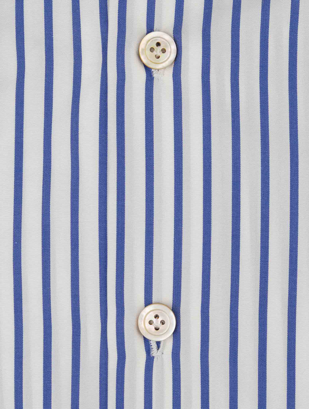Kiton Blue White Cotton Shirt 3