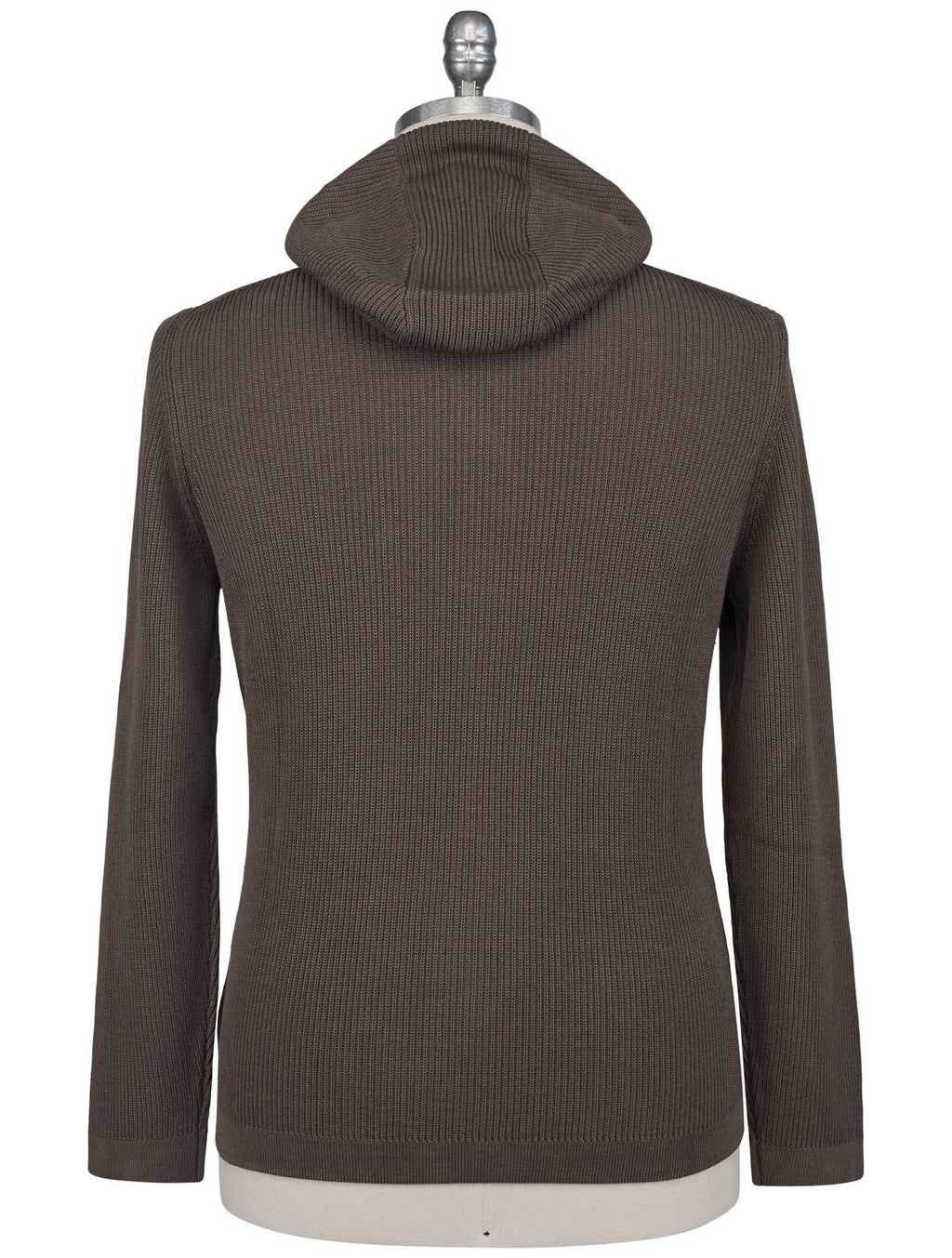 Gran Sasso Brown Cotton Hoodie Full Zip