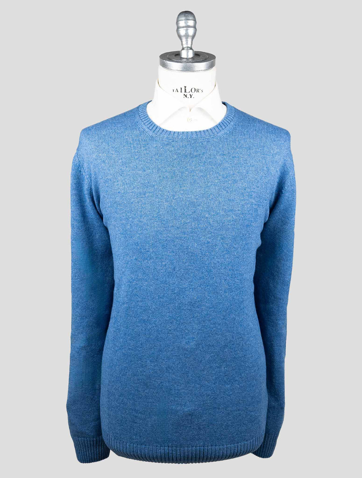 Gran Sasso Gran Sasso Blue Virgin Wool Viscose Cashmere Sweater Crewneck Blue 000