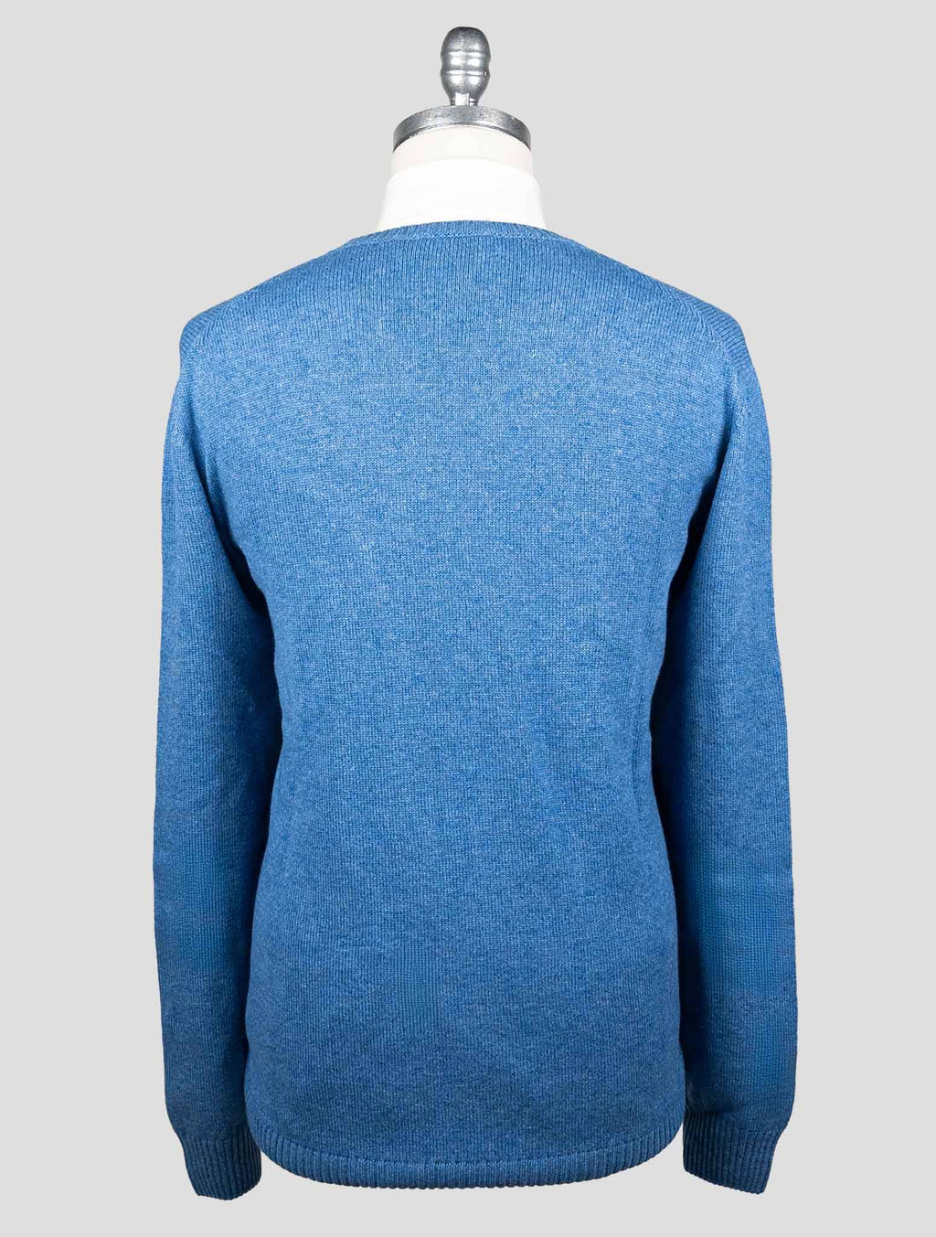 Gran Sasso Blue Virgin Wool Viscose Cashmere Sweater Crewneck
