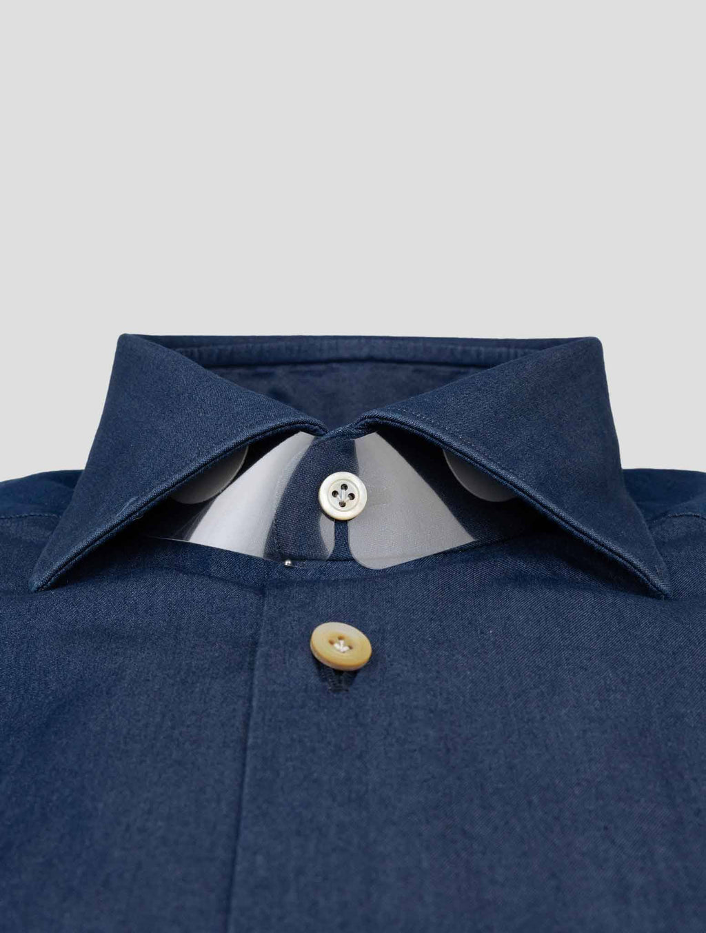 Kiton Blue Cotton Shirt 2