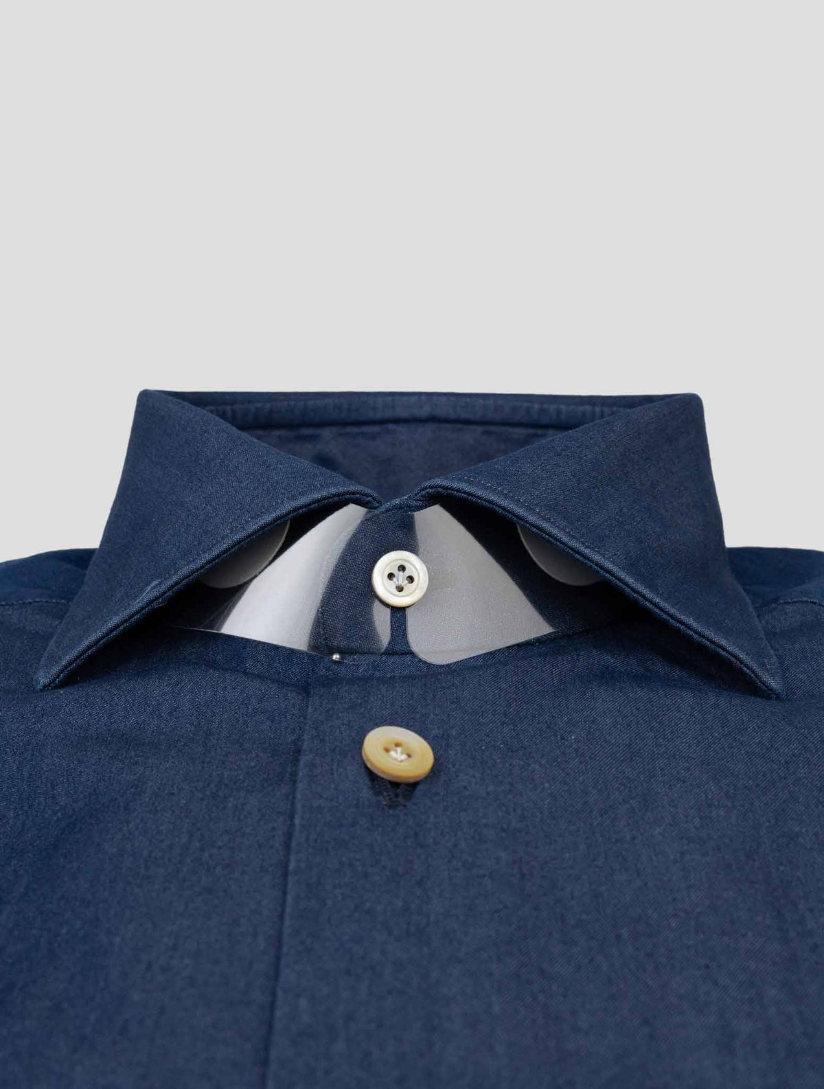 Kiton Blue Cotton Shirt 2