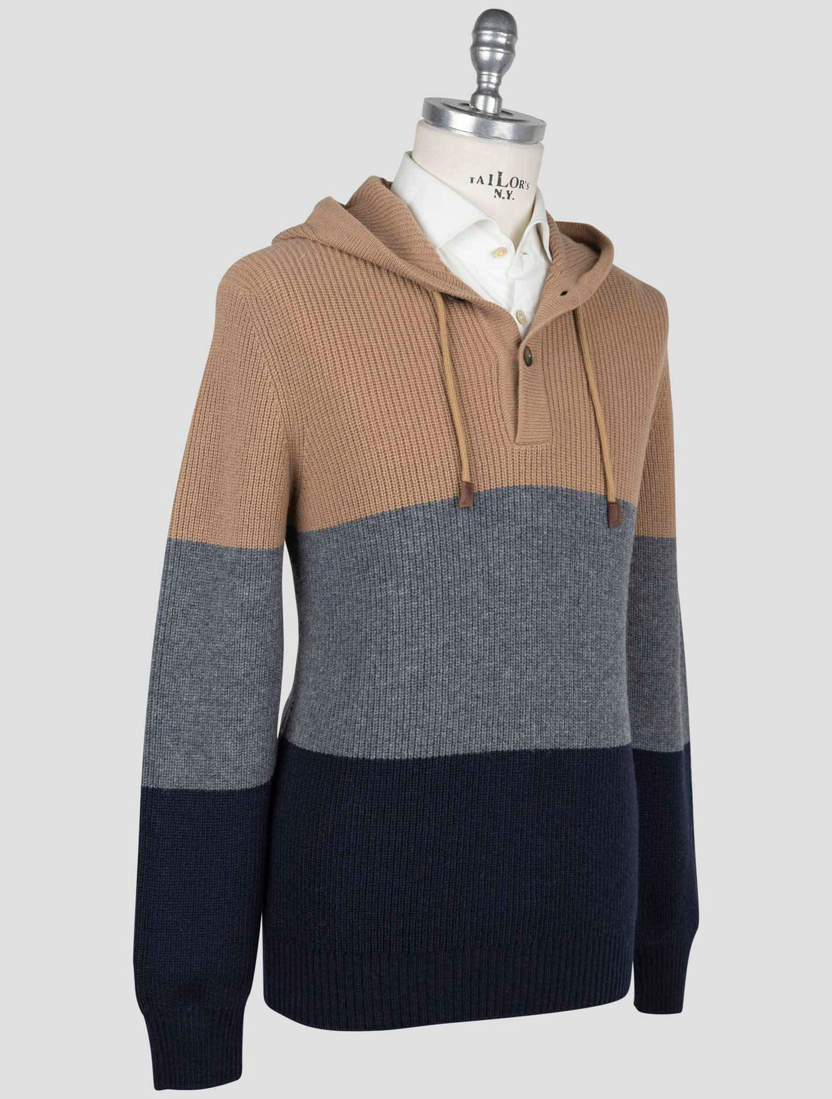 Gran Sasso Gran Sasso Multicolor Virgin Wool Sweater Half Button Multicolor 001
