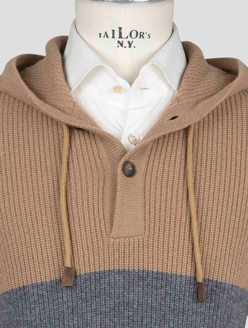 Gran Sasso Multicolor Virgin Wool Sweater Half Button