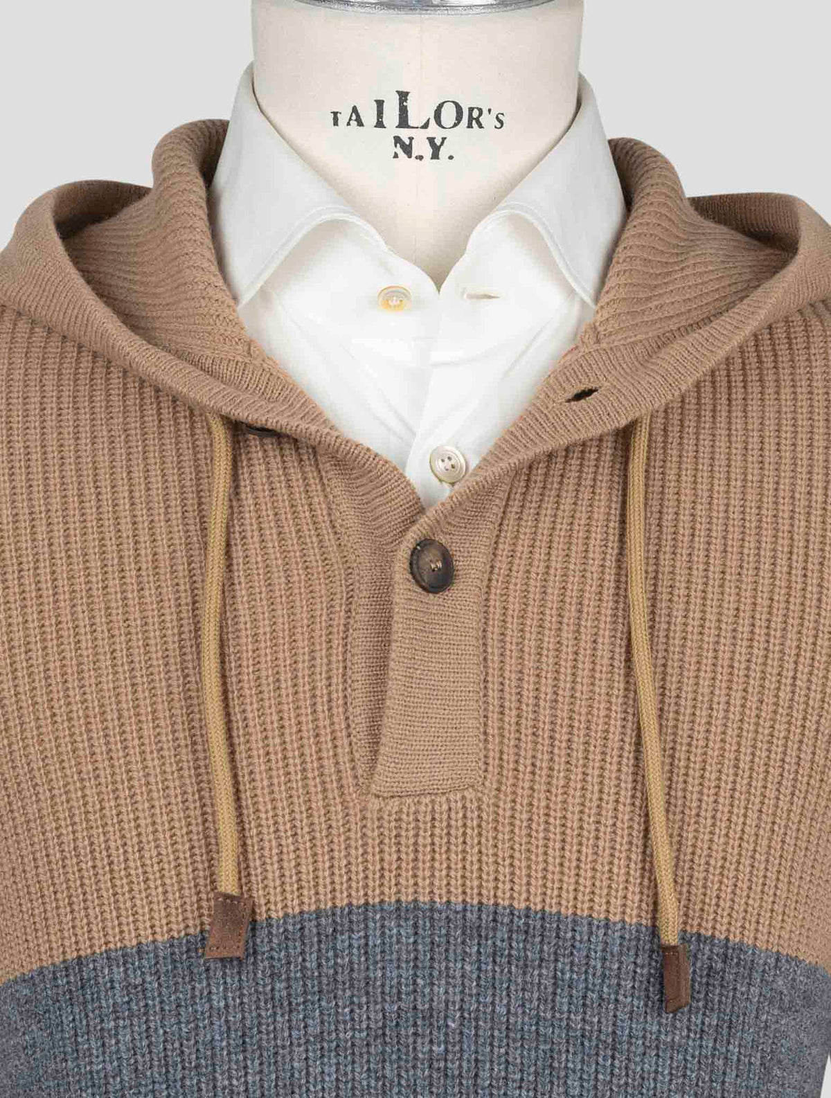 Gran Sasso Multicolor Virgin Wool Sweater Half Button