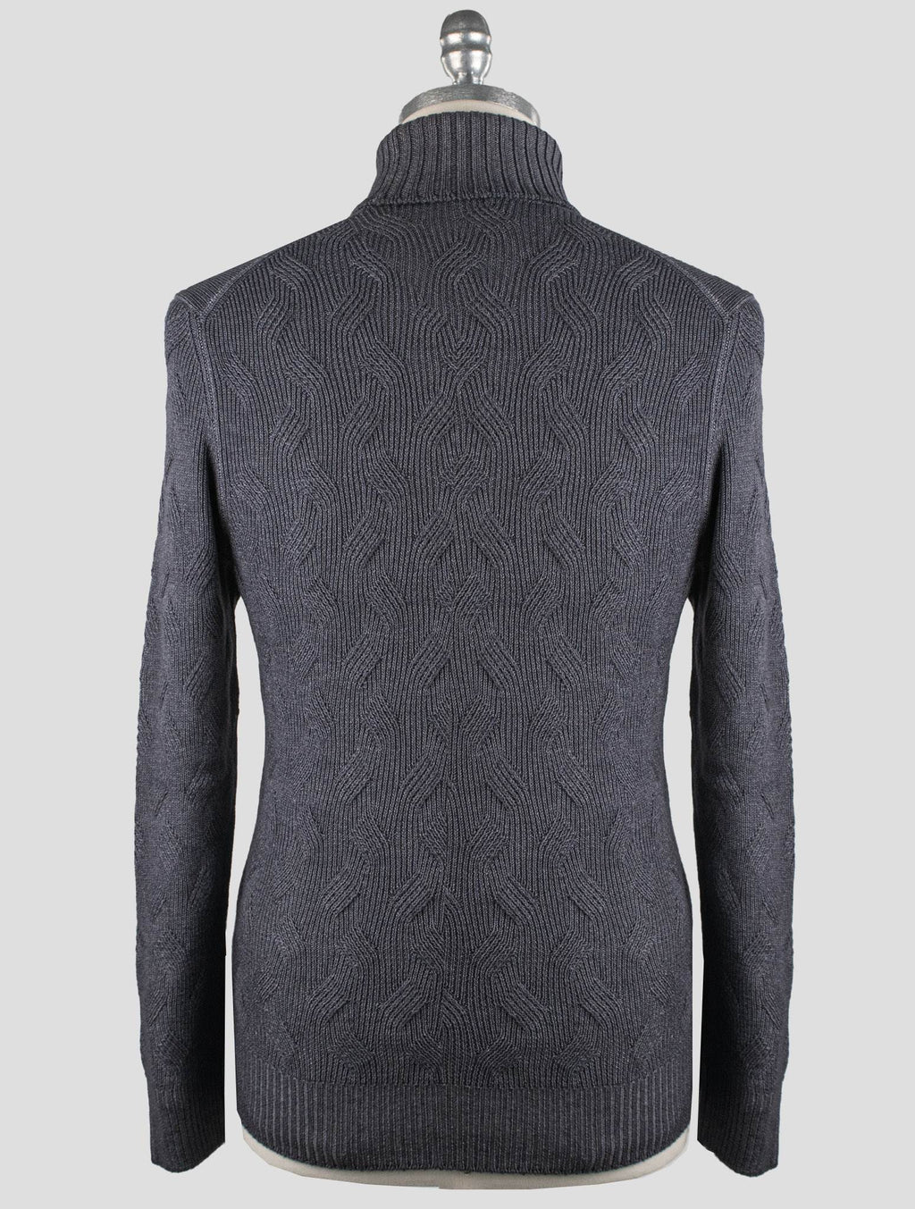 Gran Sasso Blue Virgin Wool Sweater Turtleneck