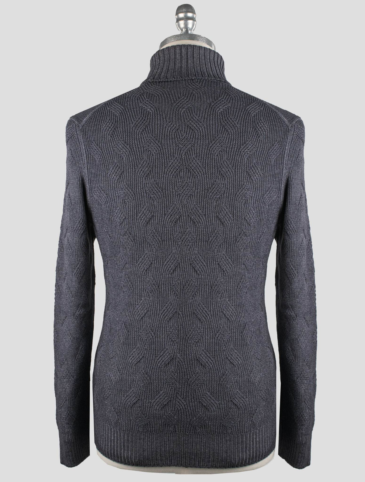 Gran Sasso Blue Virgin Wool Sweater Turtleneck