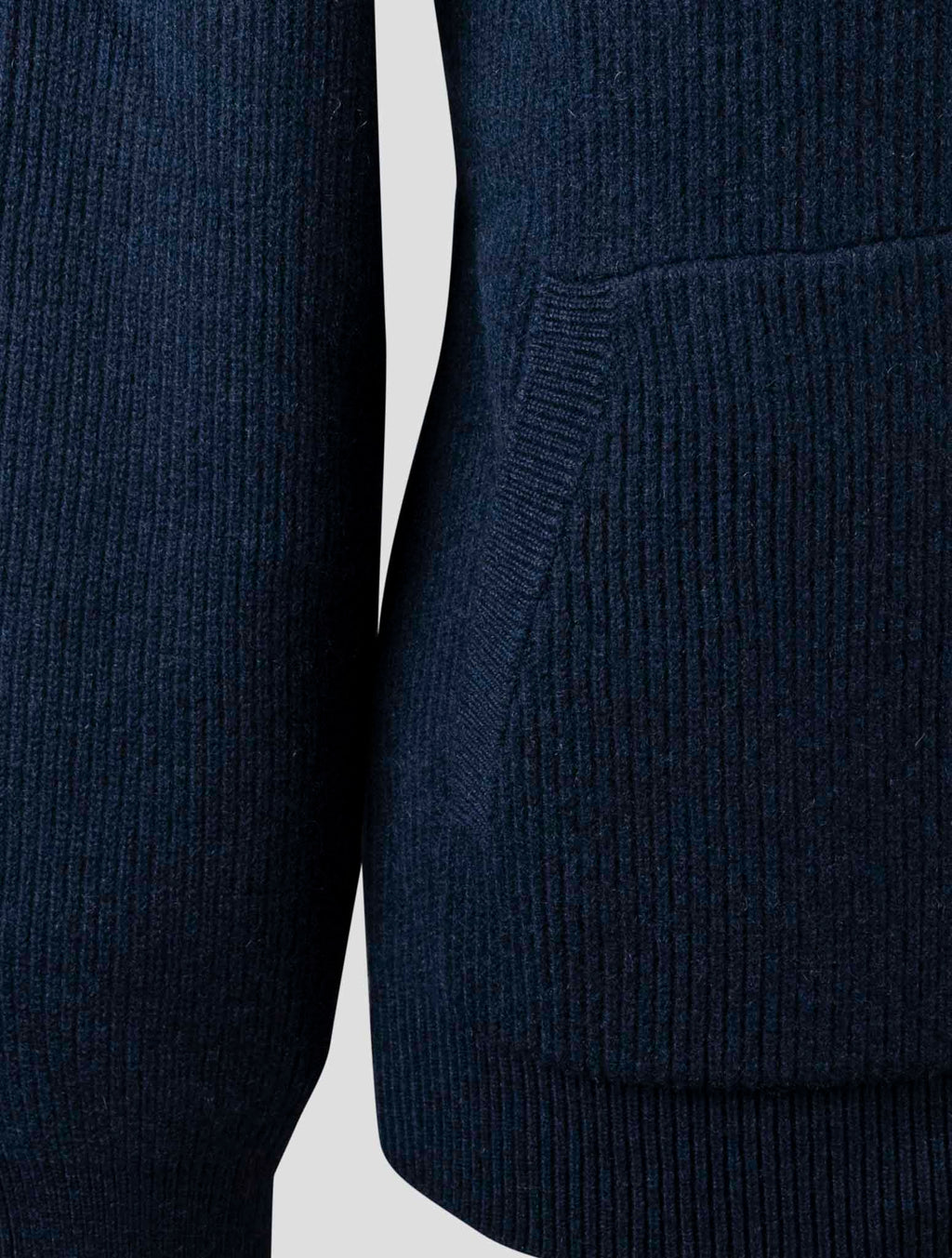Gran Sasso Blue Cashmere Sweater Full Zip Hoodie