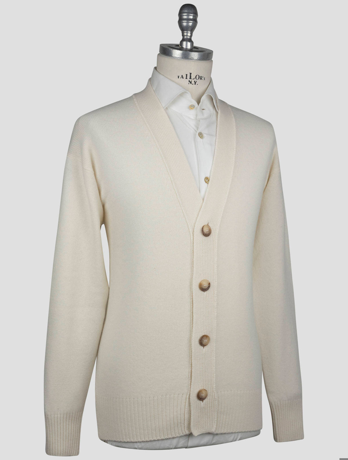 Gran Sasso Gran Sasso White Virgin Wool Cardigan White 001