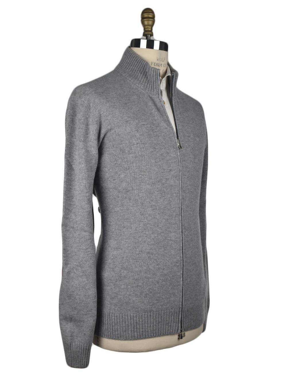 Gran Sasso Gran Sasso Gray Cashmere Sweater Full Zip Gray 001