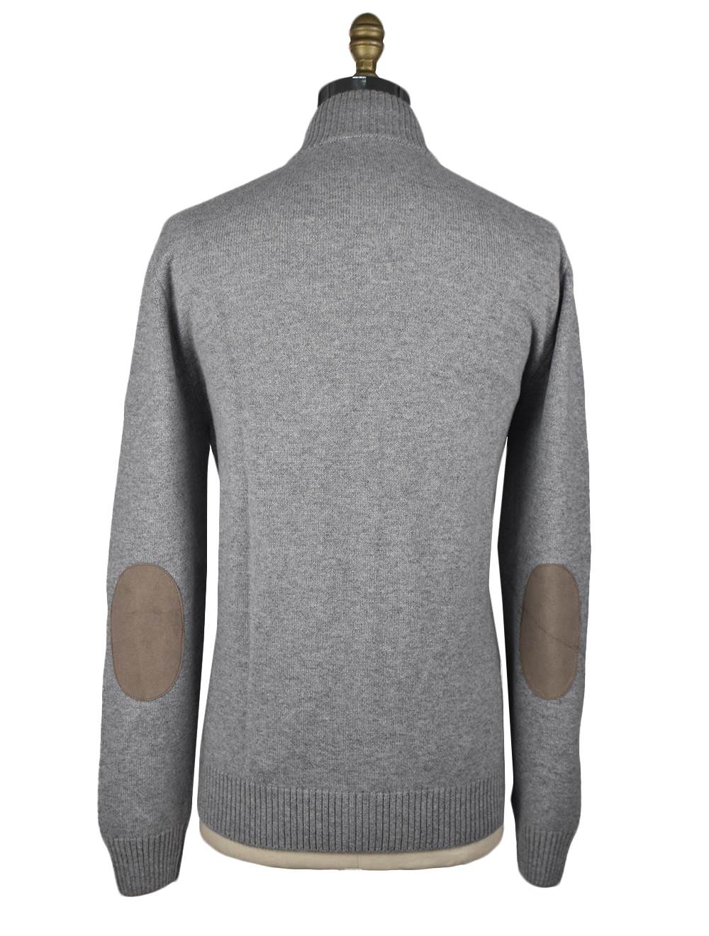 Gran Sasso Gray Cashmere Sweater Full Zip