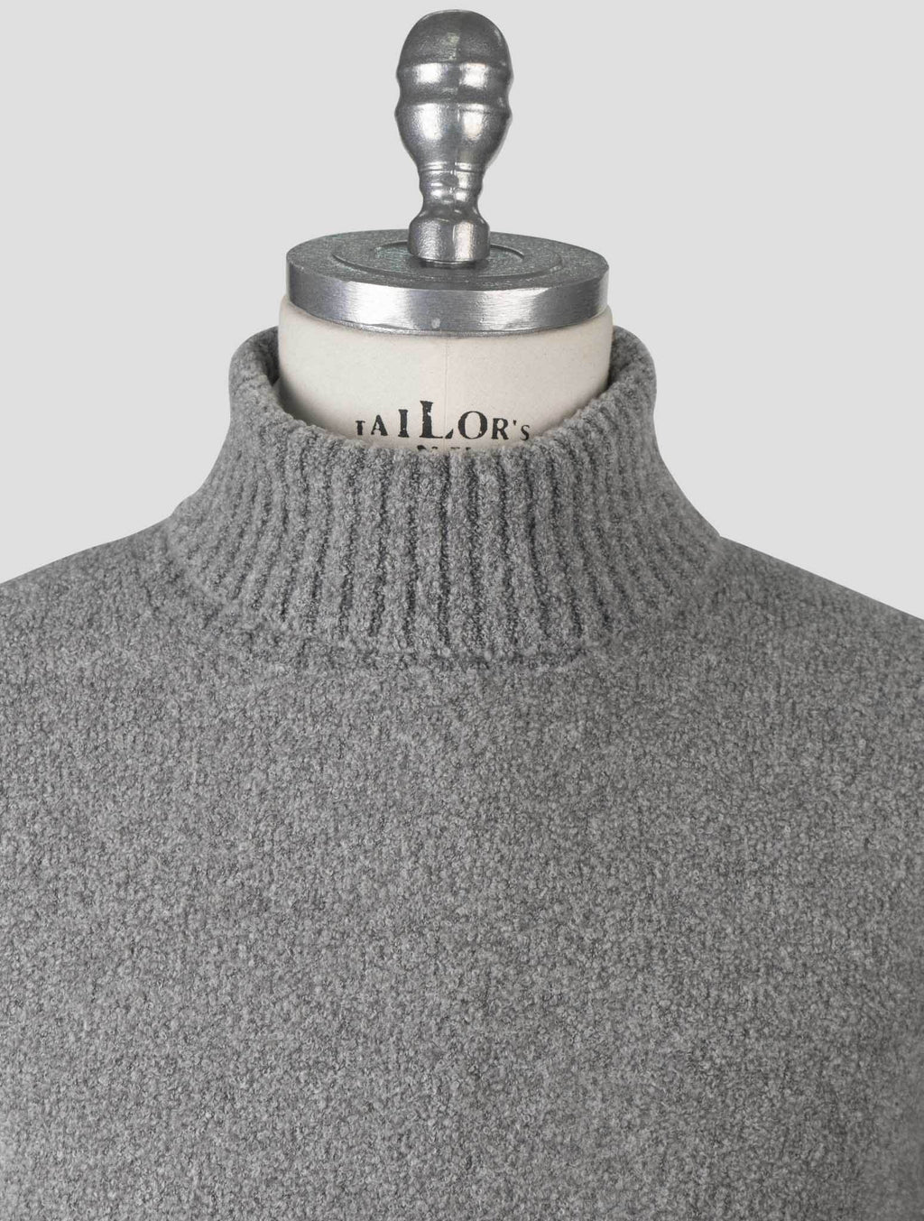 Gran Sasso Gray Virgin Wool Pa Sweater Turtleneck