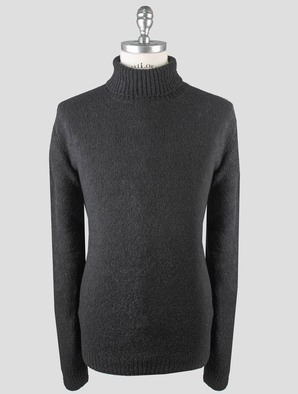 Gran Sasso Black Virgin Wool Pa Sweater Turtleneck