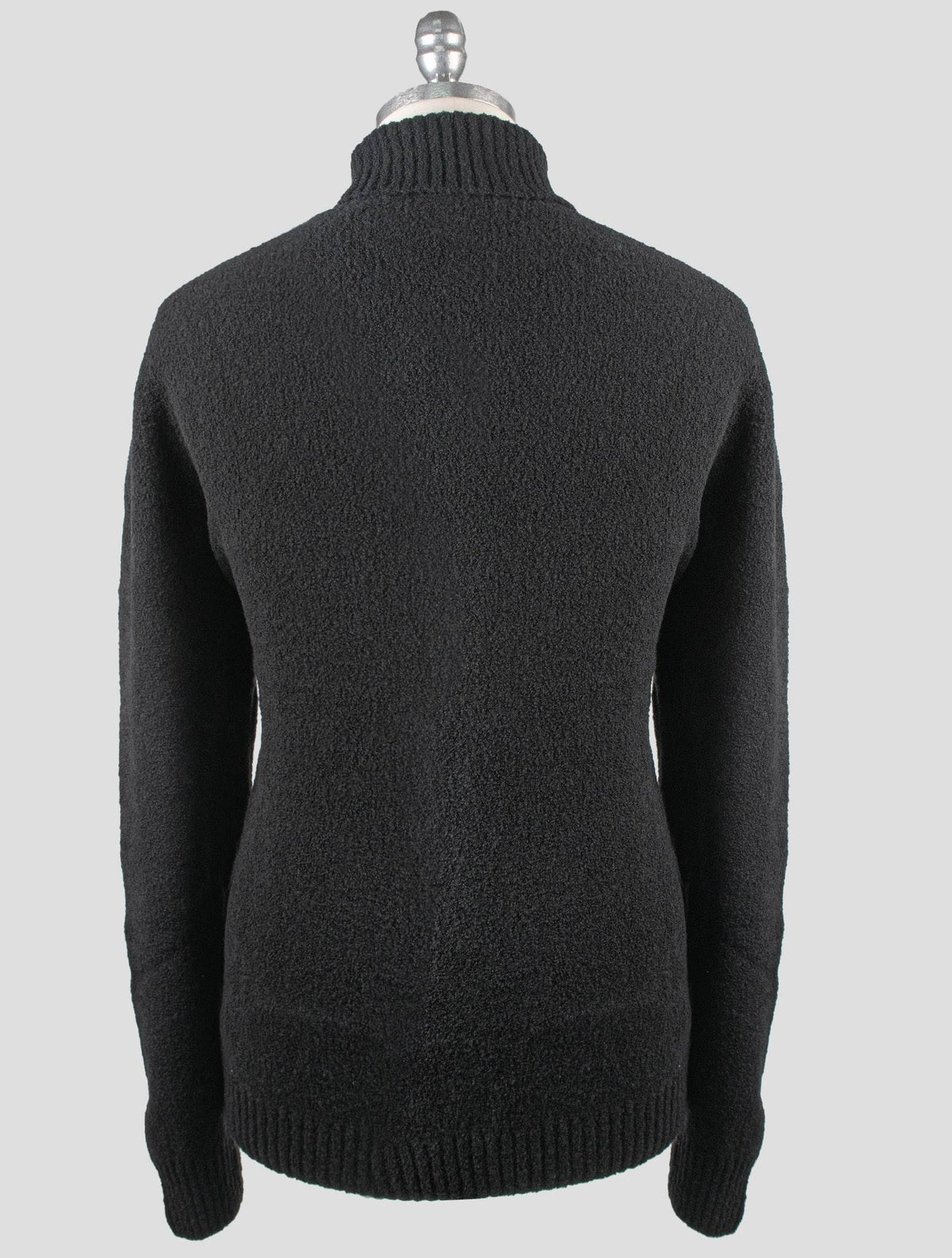 Gran Sasso Black Virgin Wool Pa Sweater Turtleneck