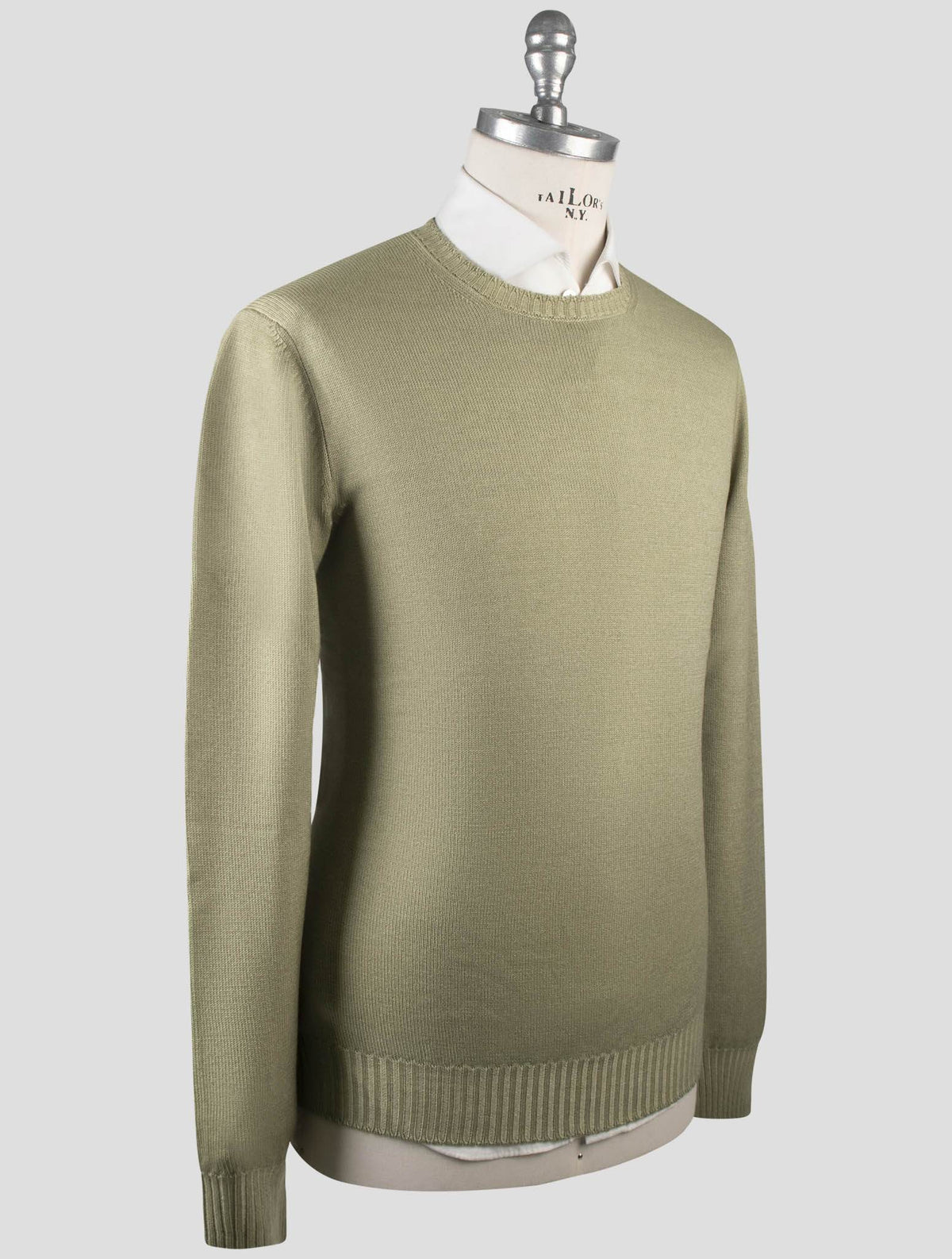 Gran Sasso Gran Sasso Green Virgin Wool Sweater Crewneck Green 001