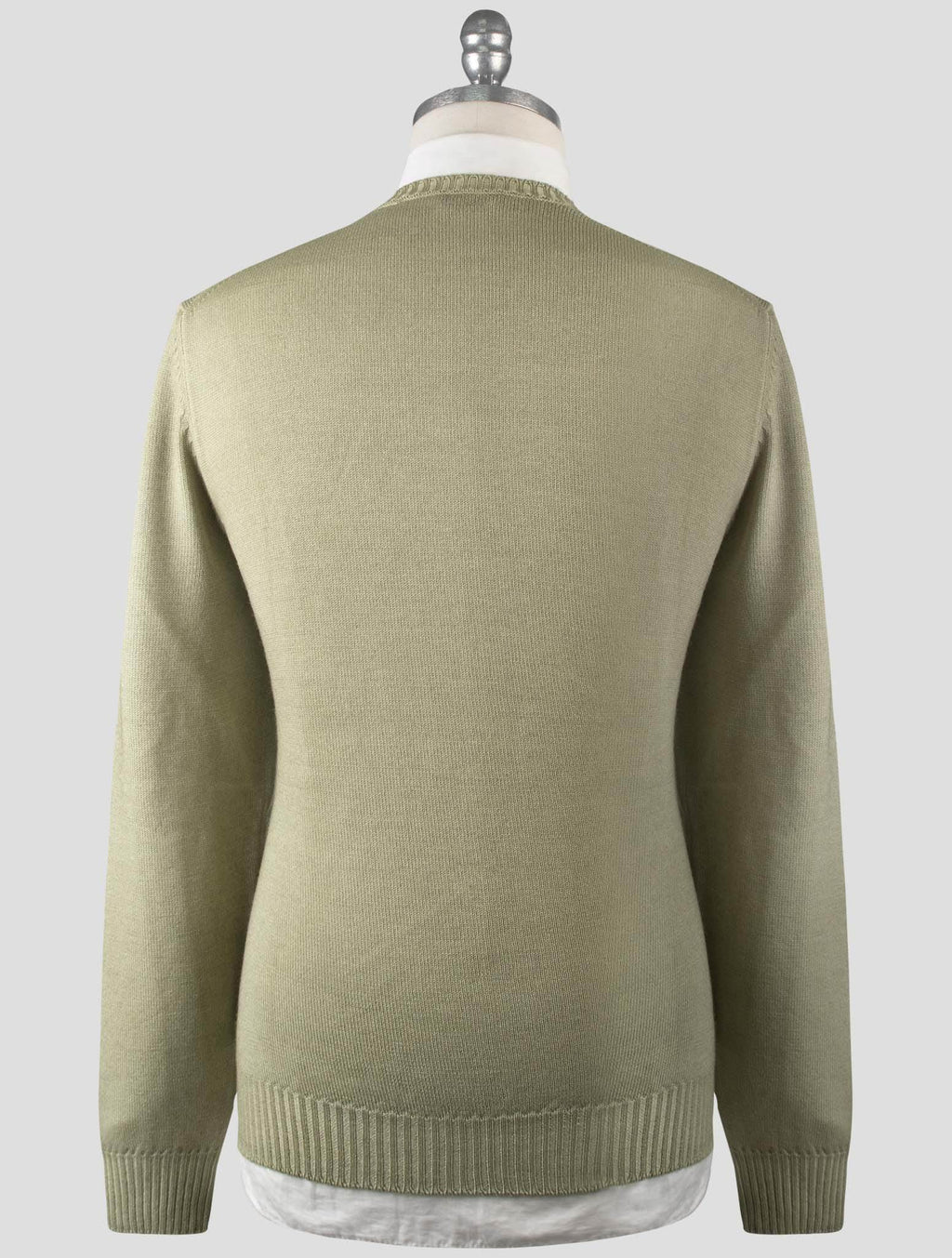 Gran Sasso Green Virgin Wool Sweater Crewneck