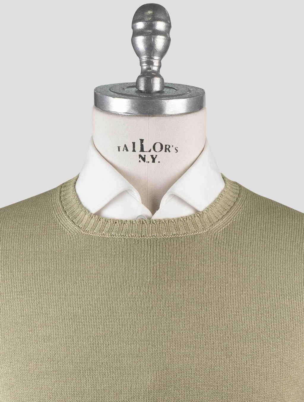 Gran Sasso Green Virgin Wool Sweater Crewneck