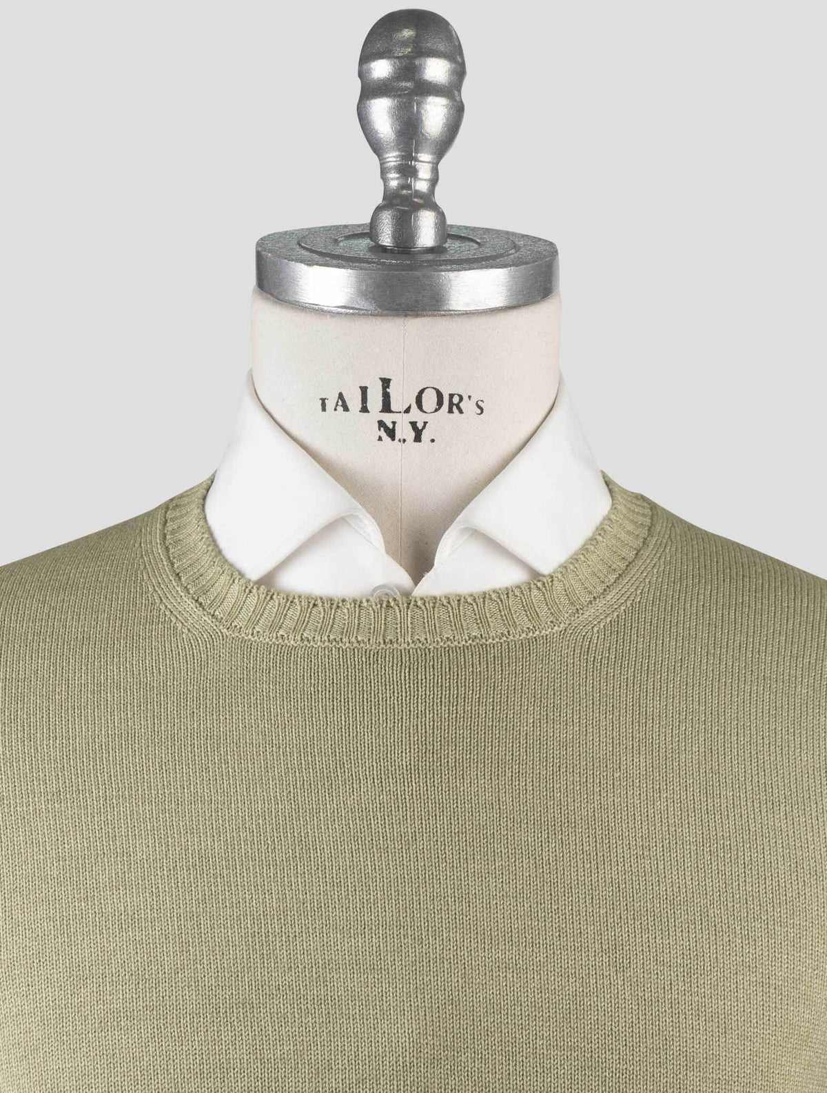 Gran Sasso Green Virgin Wool Sweater Crewneck