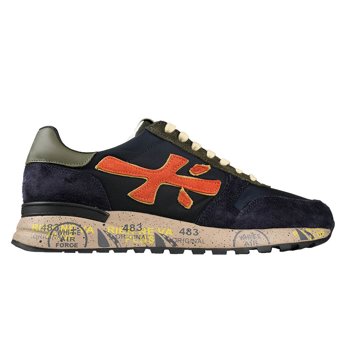 Premiata Multicolor Leather Suede Pa Sneakers 3